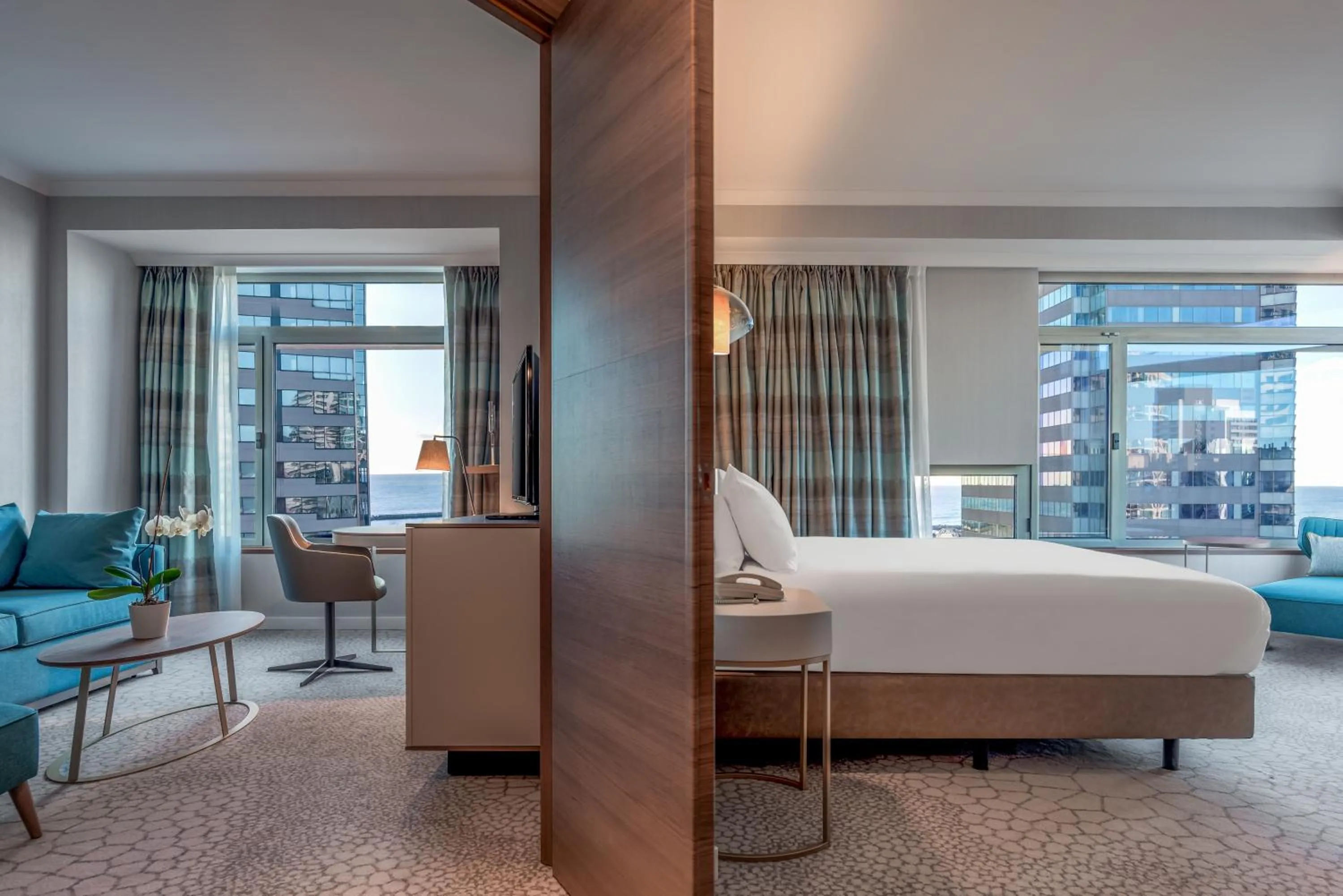 Photo of the whole room, Bed in Hilton Diagonal Mar Barcelona