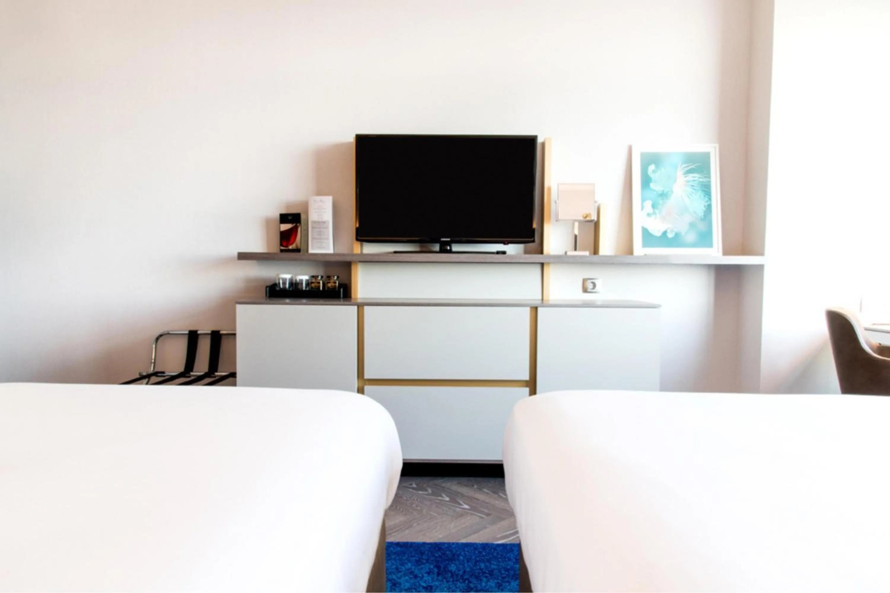 Bed in Hilton Diagonal Mar Barcelona