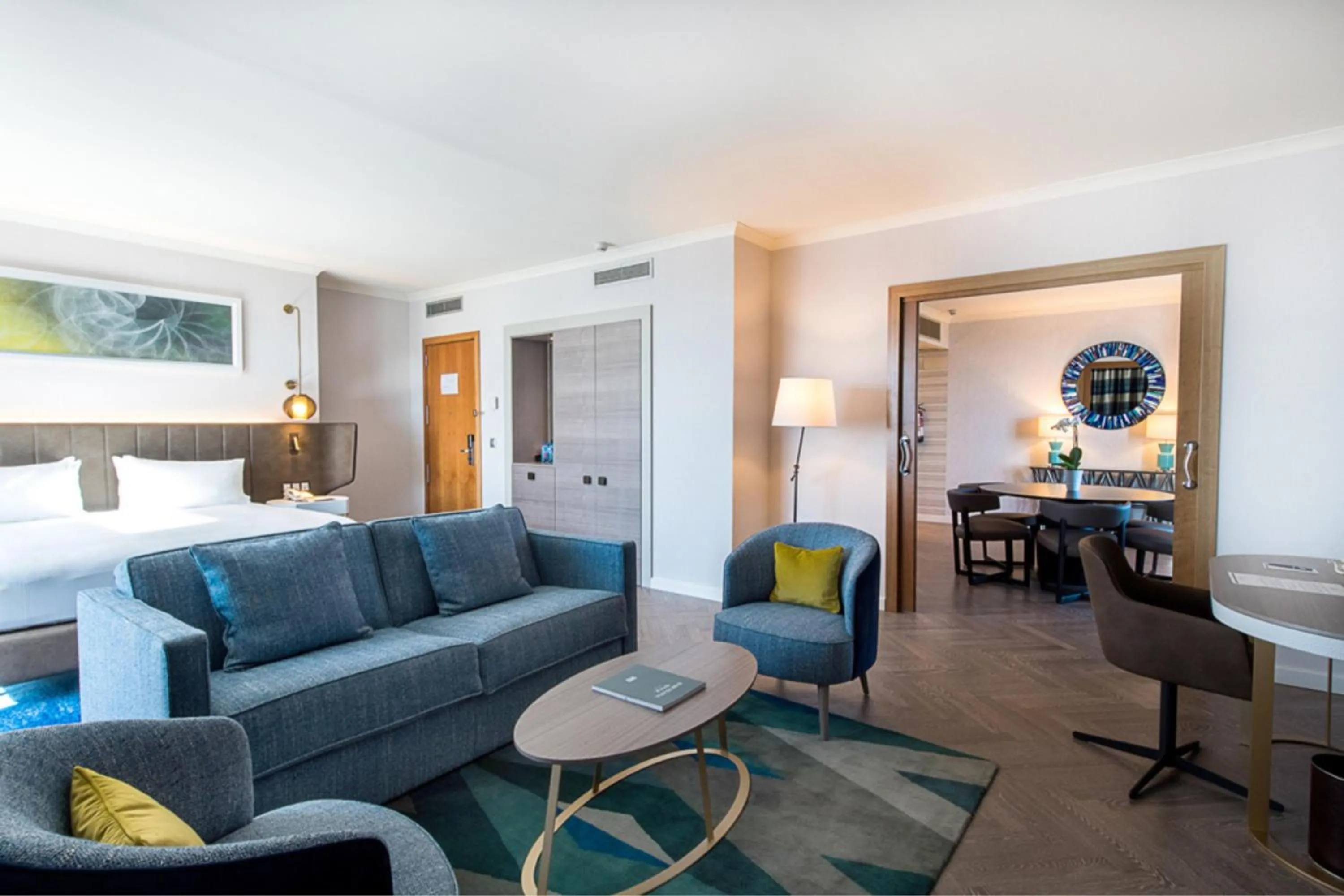 Living room, Bed in Hilton Diagonal Mar Barcelona