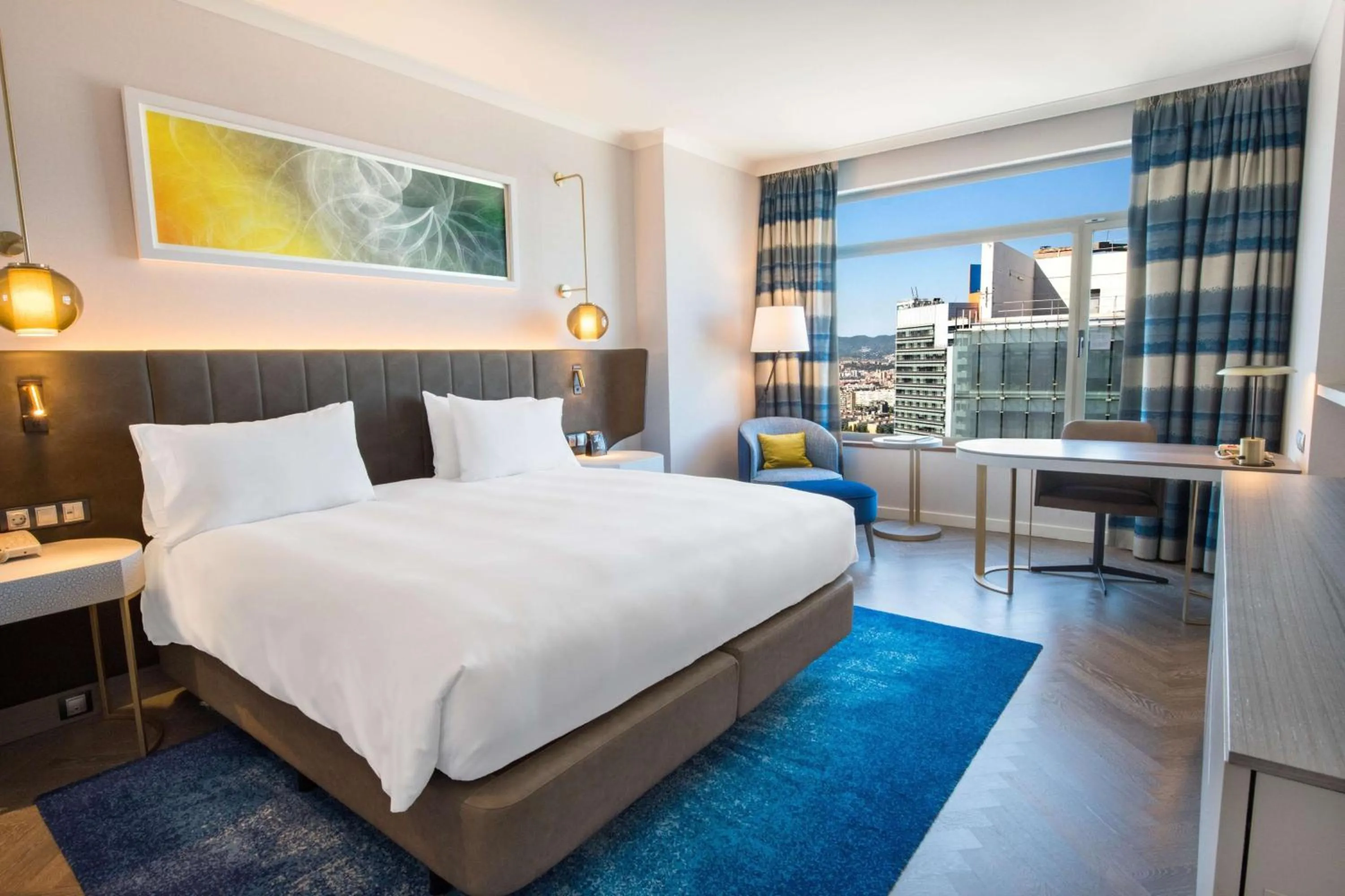 Bedroom, Bed in Hilton Diagonal Mar Barcelona