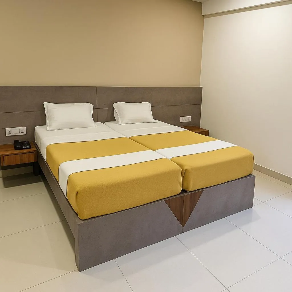 Bedroom, Bed in Stay Guru Hari Om Residency