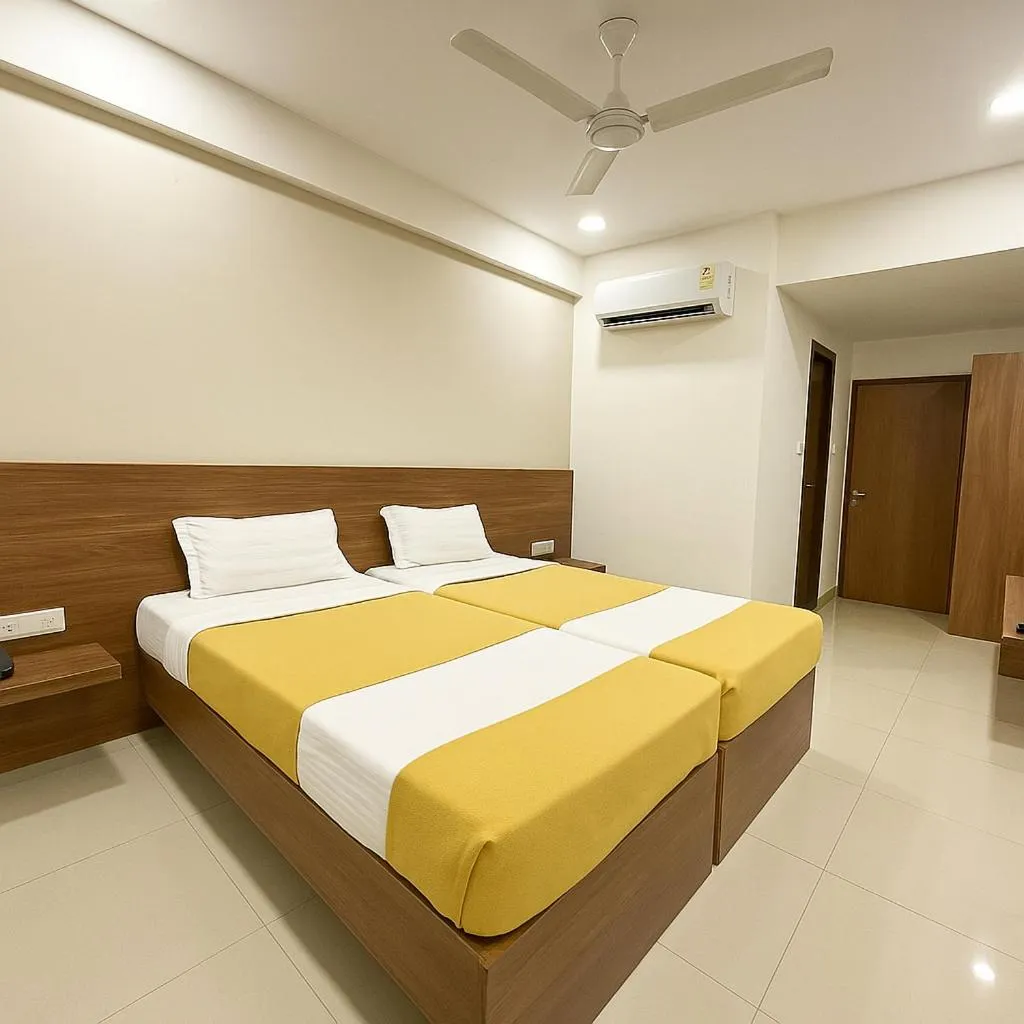 Bedroom, Bed in Stay Guru Hari Om Residency