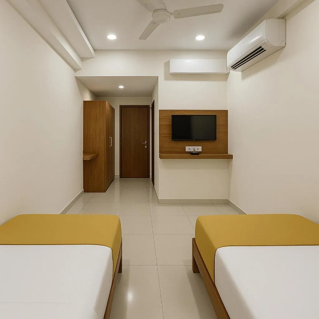 Bedroom, Bed in Stay Guru Hari Om Residency