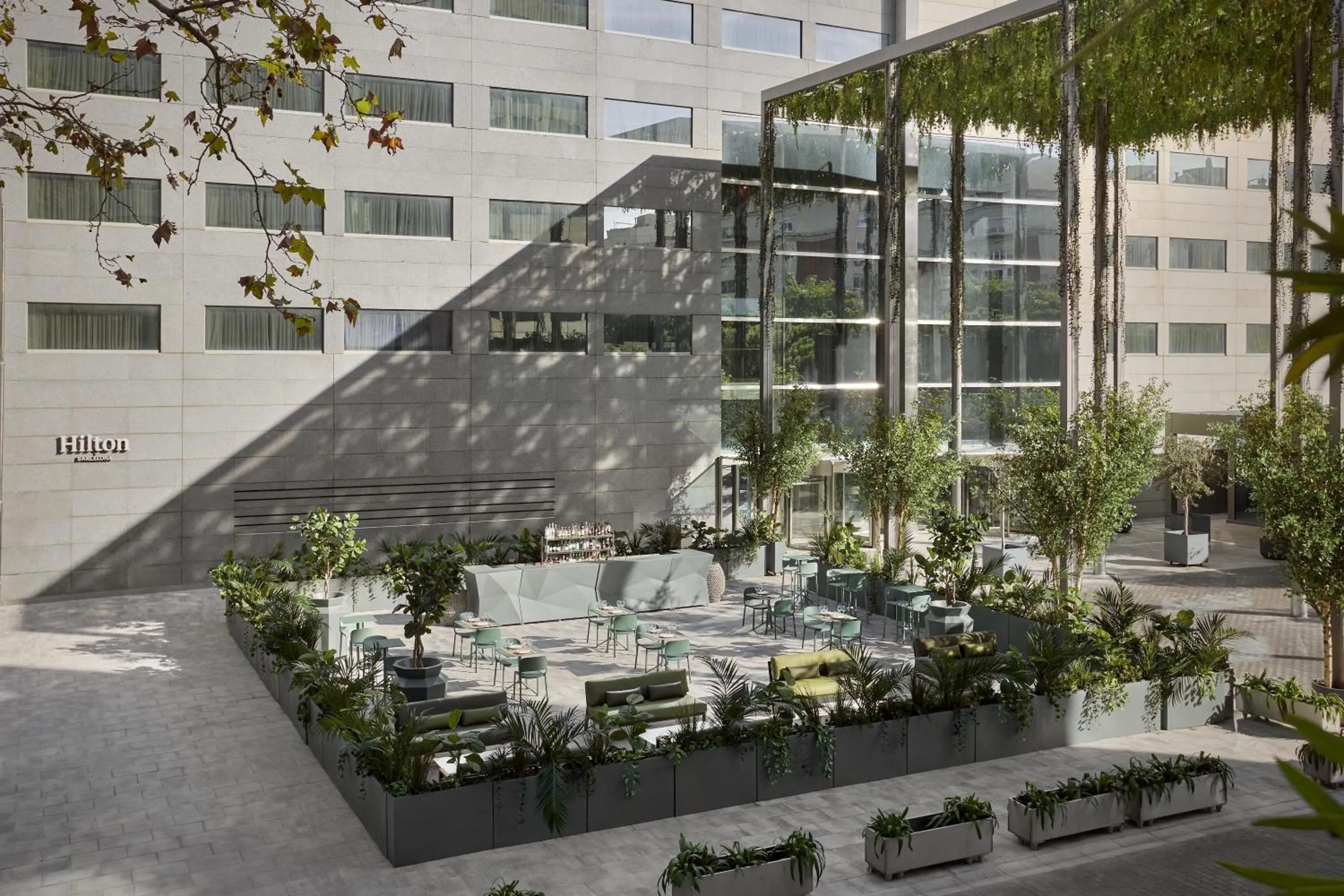 Garden in Hilton Barcelona