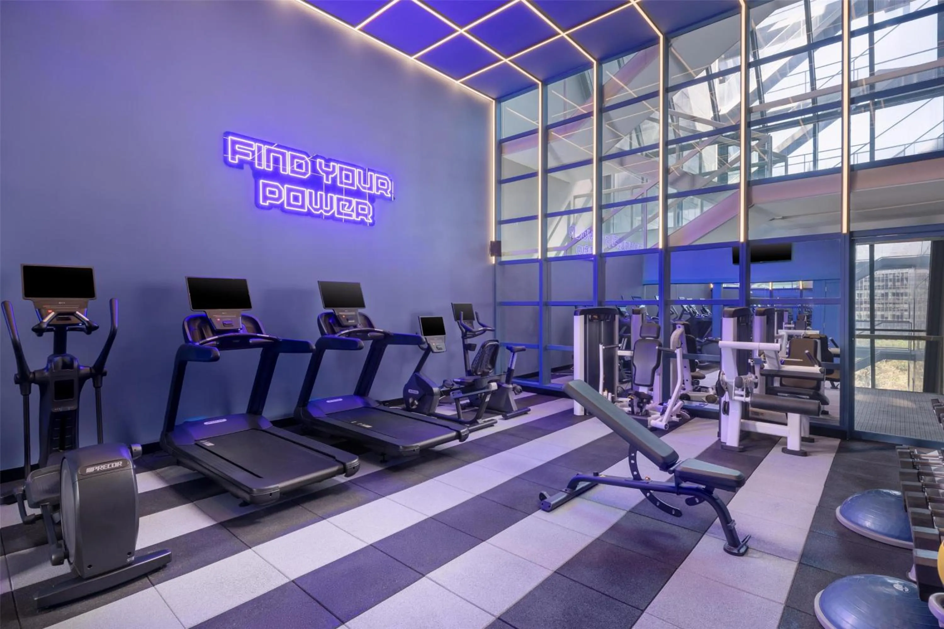Fitness centre/facilities in Hilton Barcelona