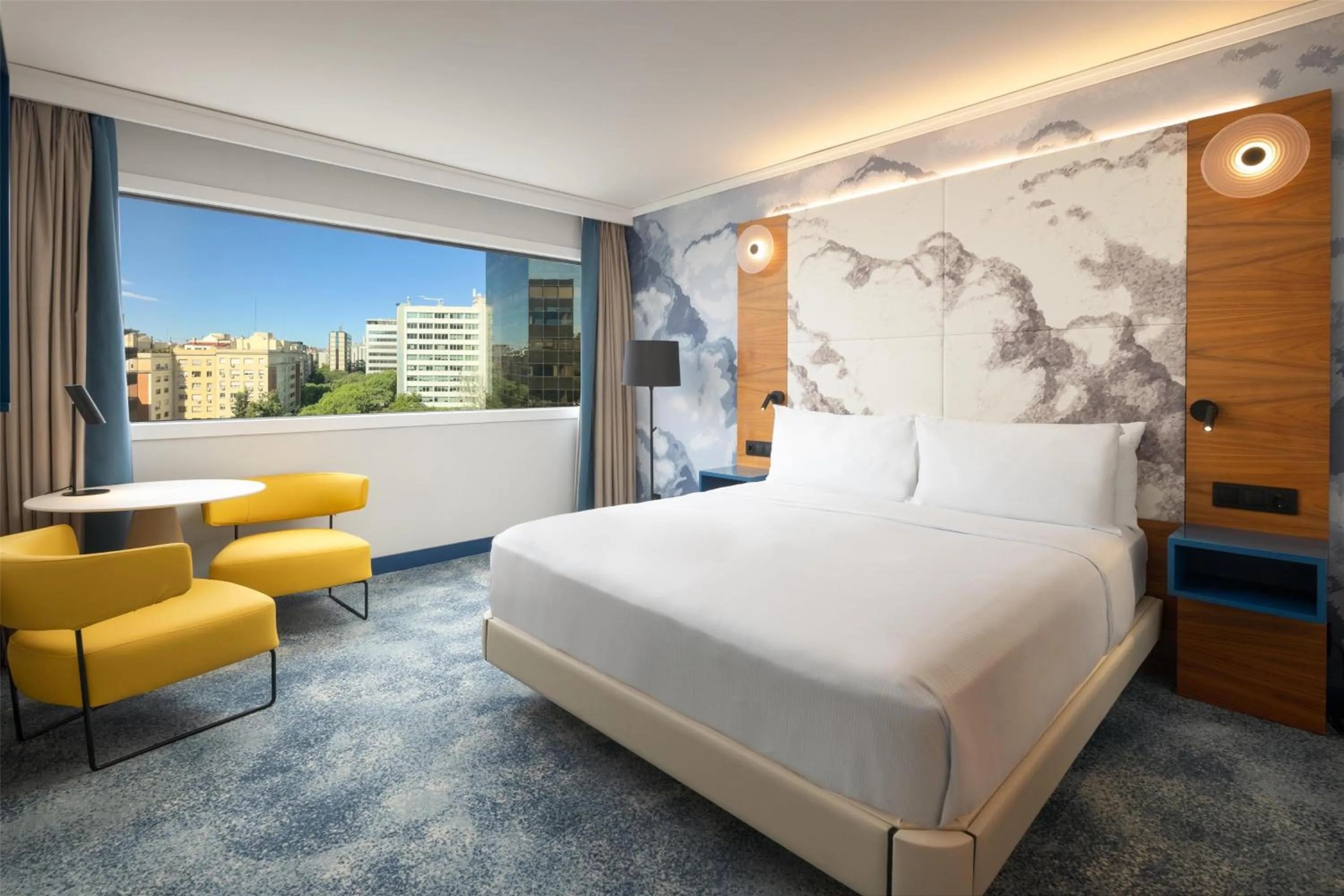 Bed in Hilton Barcelona