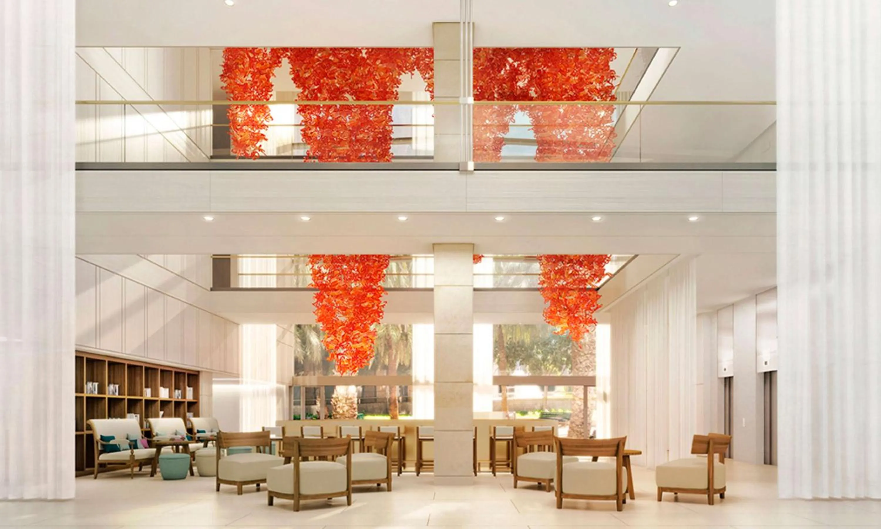 Lobby or reception in Hilton Barcelona