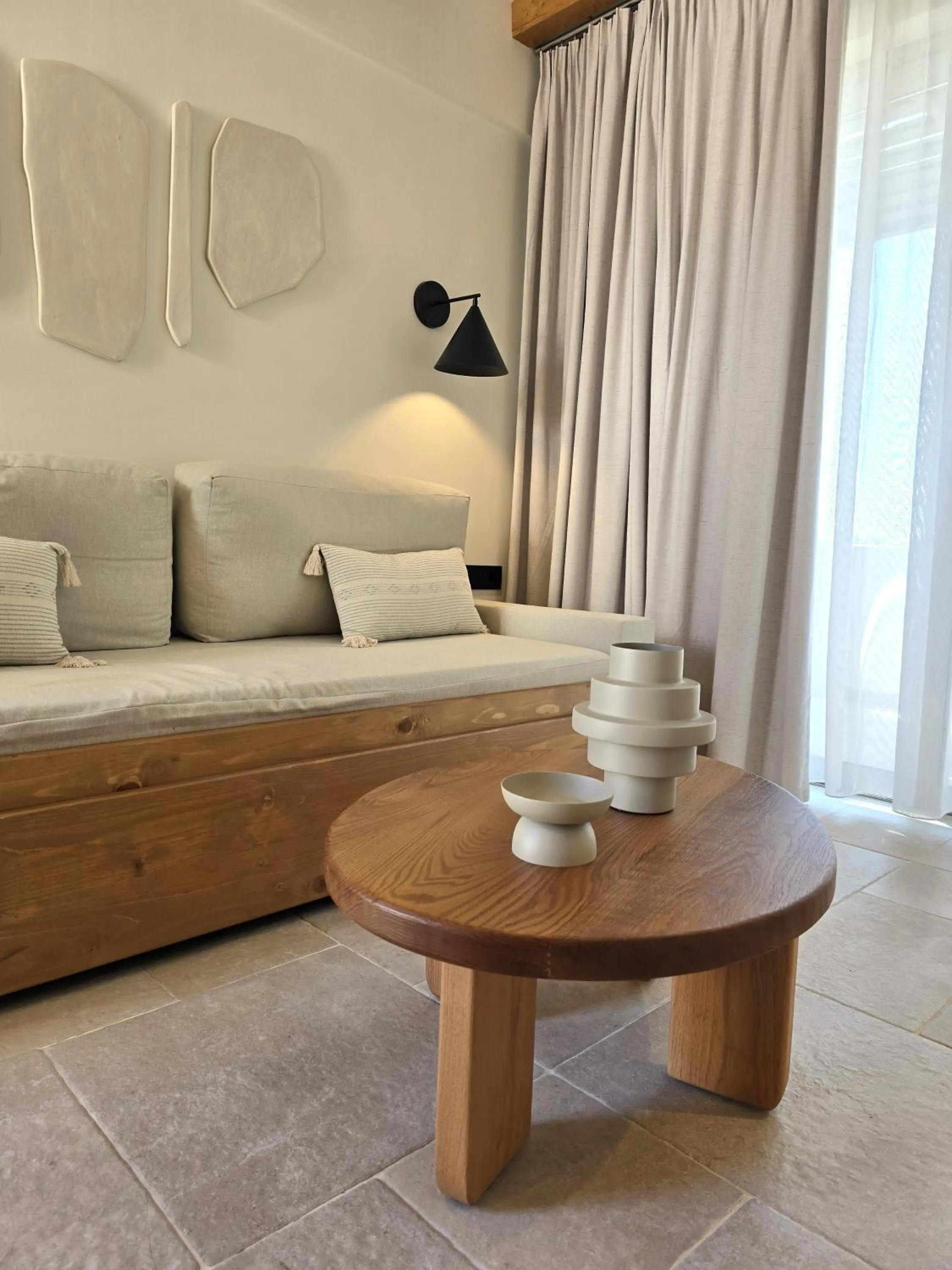 Seating area, Bed in Aegean Houses