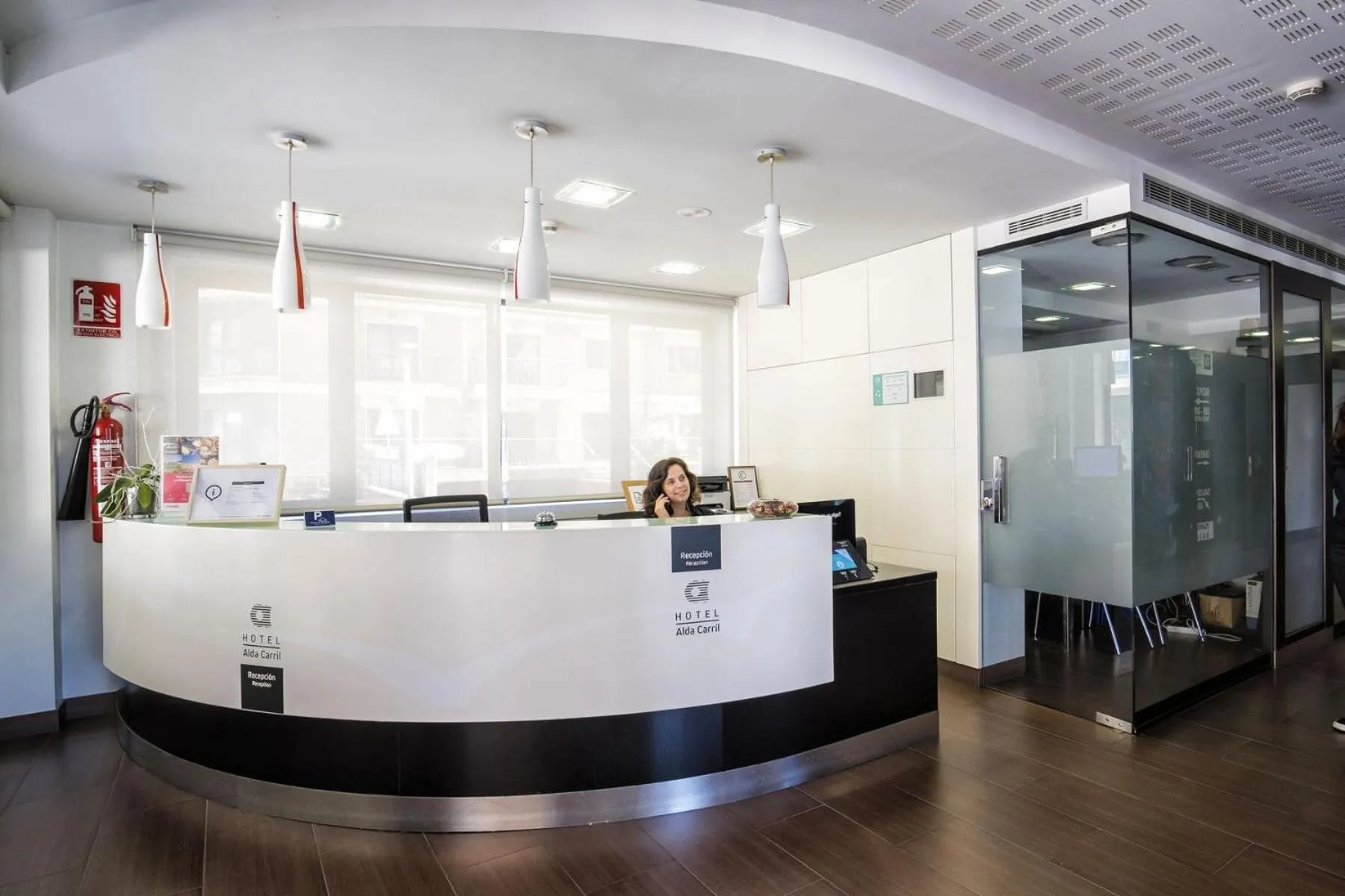 Lobby or reception in Hotel Alda Carril