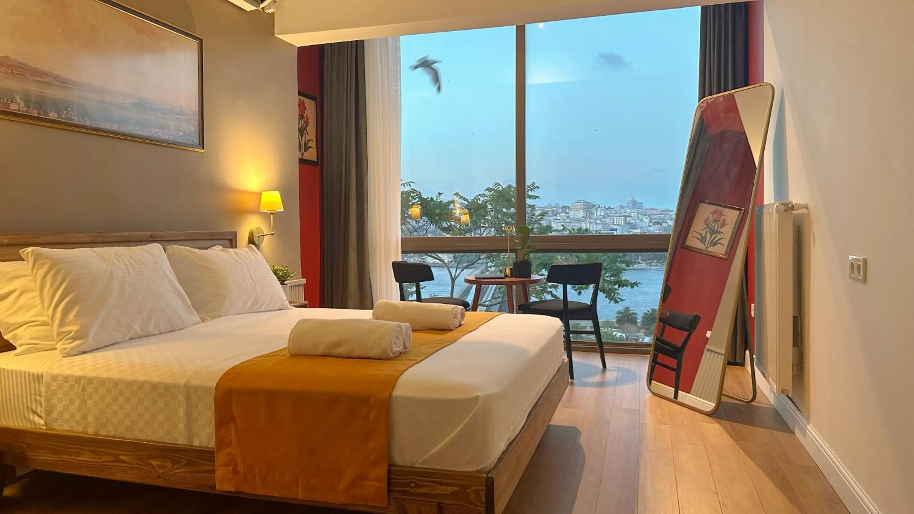 Bed in The Haliç Bosphorus Hotel