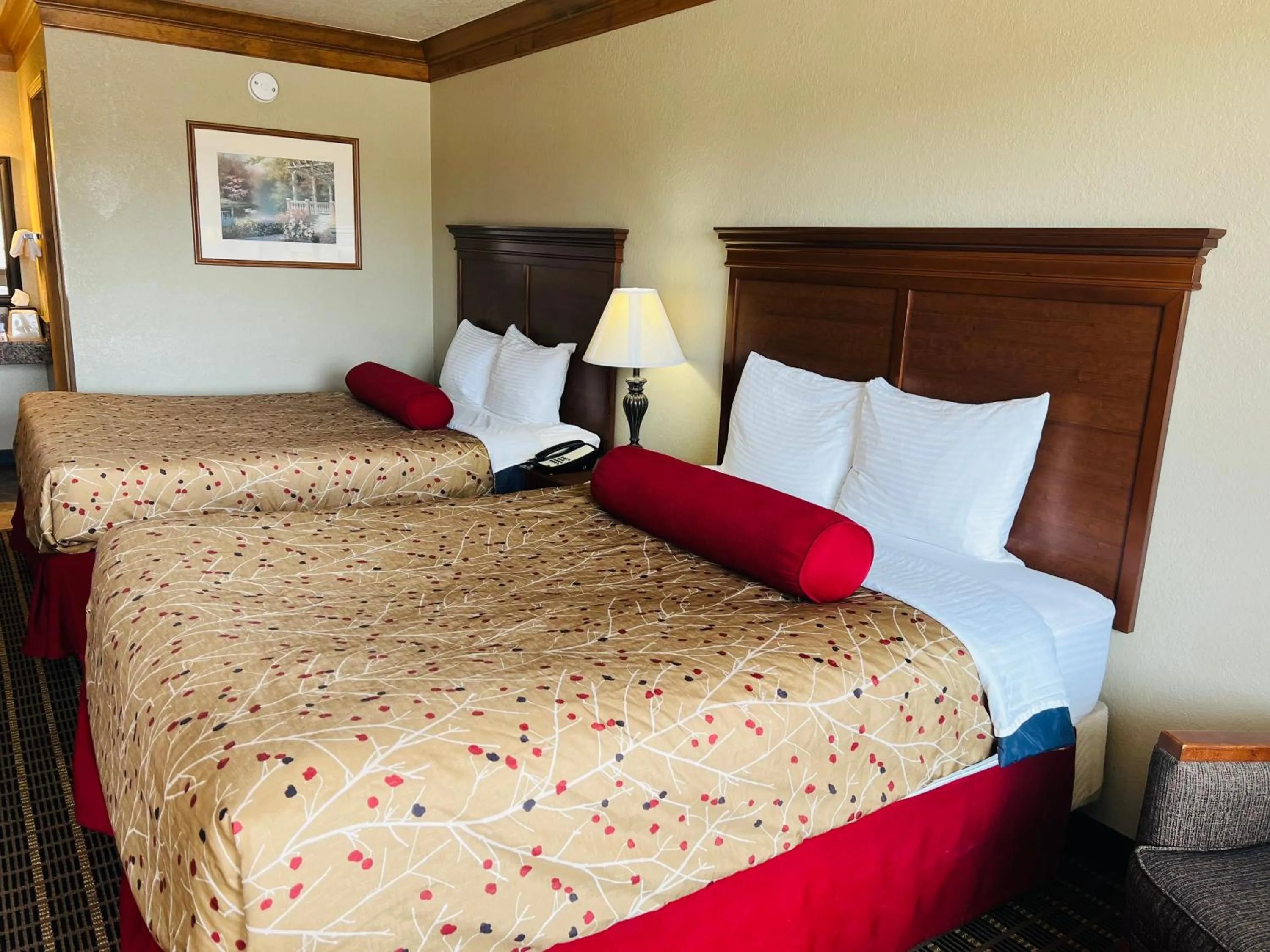 Bed in Cattle country lodge