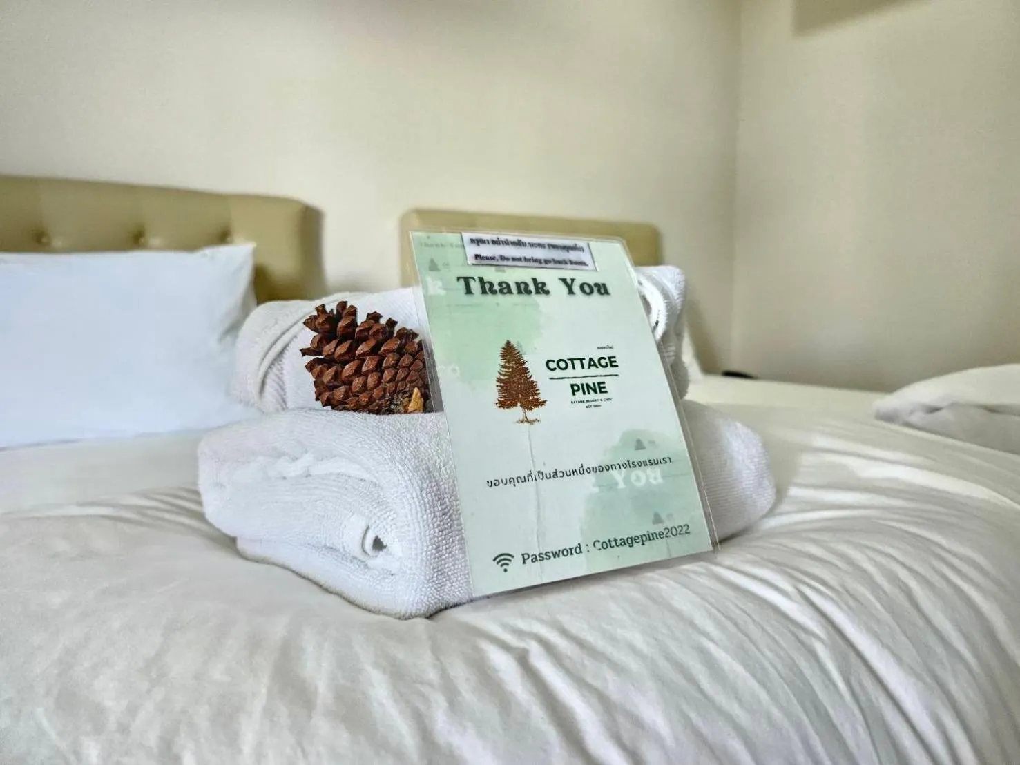 Bedroom, Bed in CottagePine Rayong Resort&Cafe