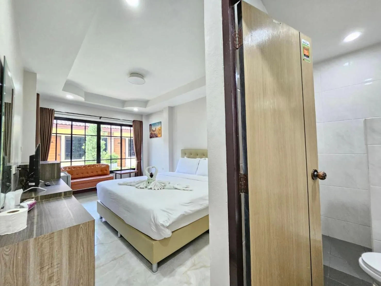 Photo of the whole room, Bed in CottagePine Rayong Resort&Cafe