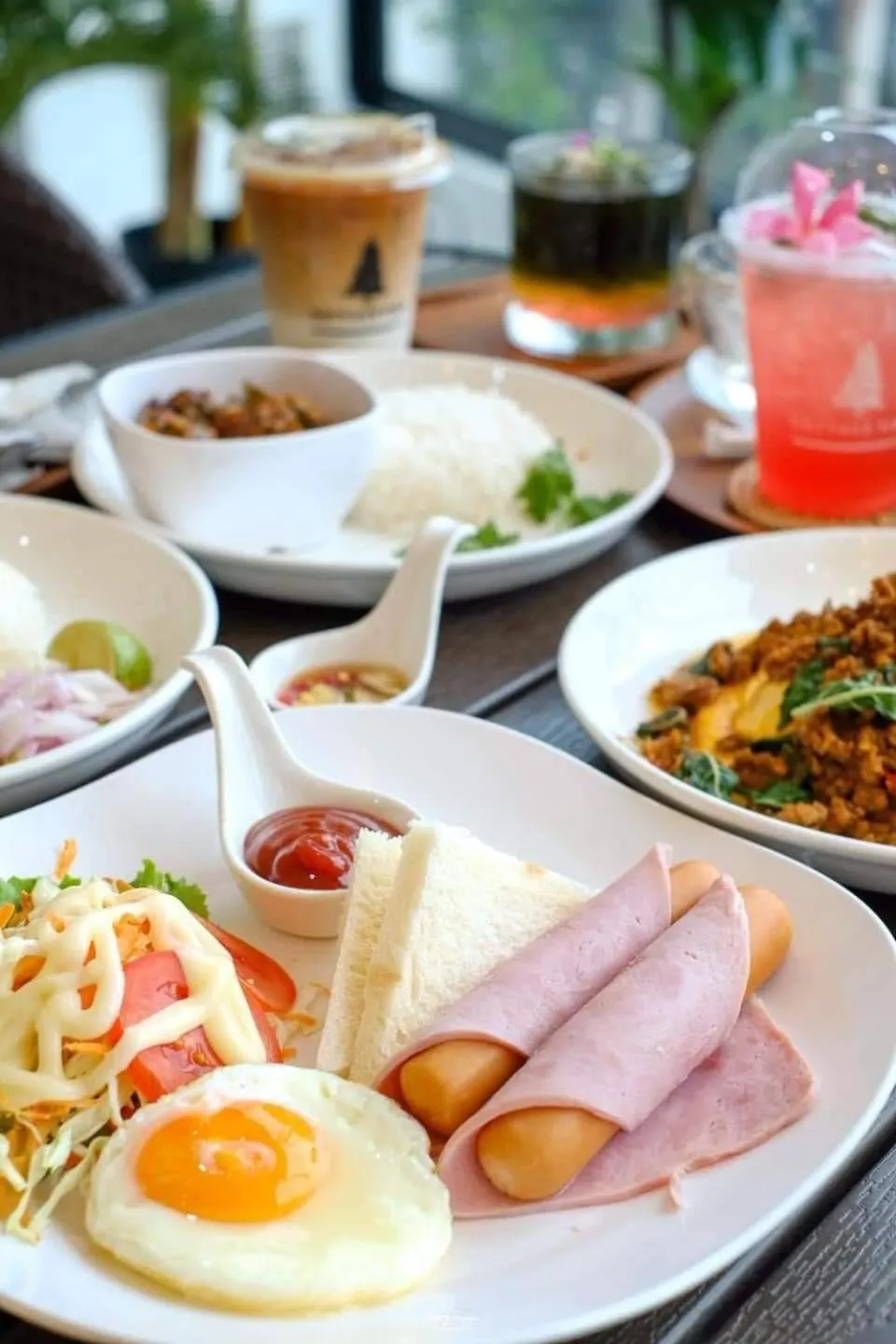 Buffet breakfast in CottagePine Rayong Resort&Cafe