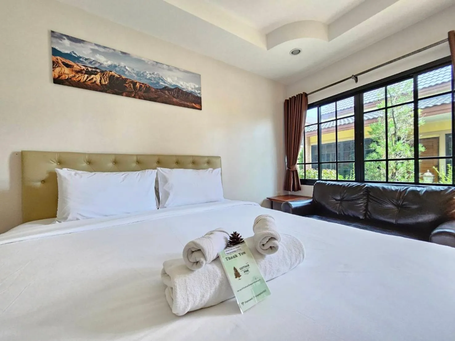 Bedroom, Bed in CottagePine Rayong Resort&Cafe