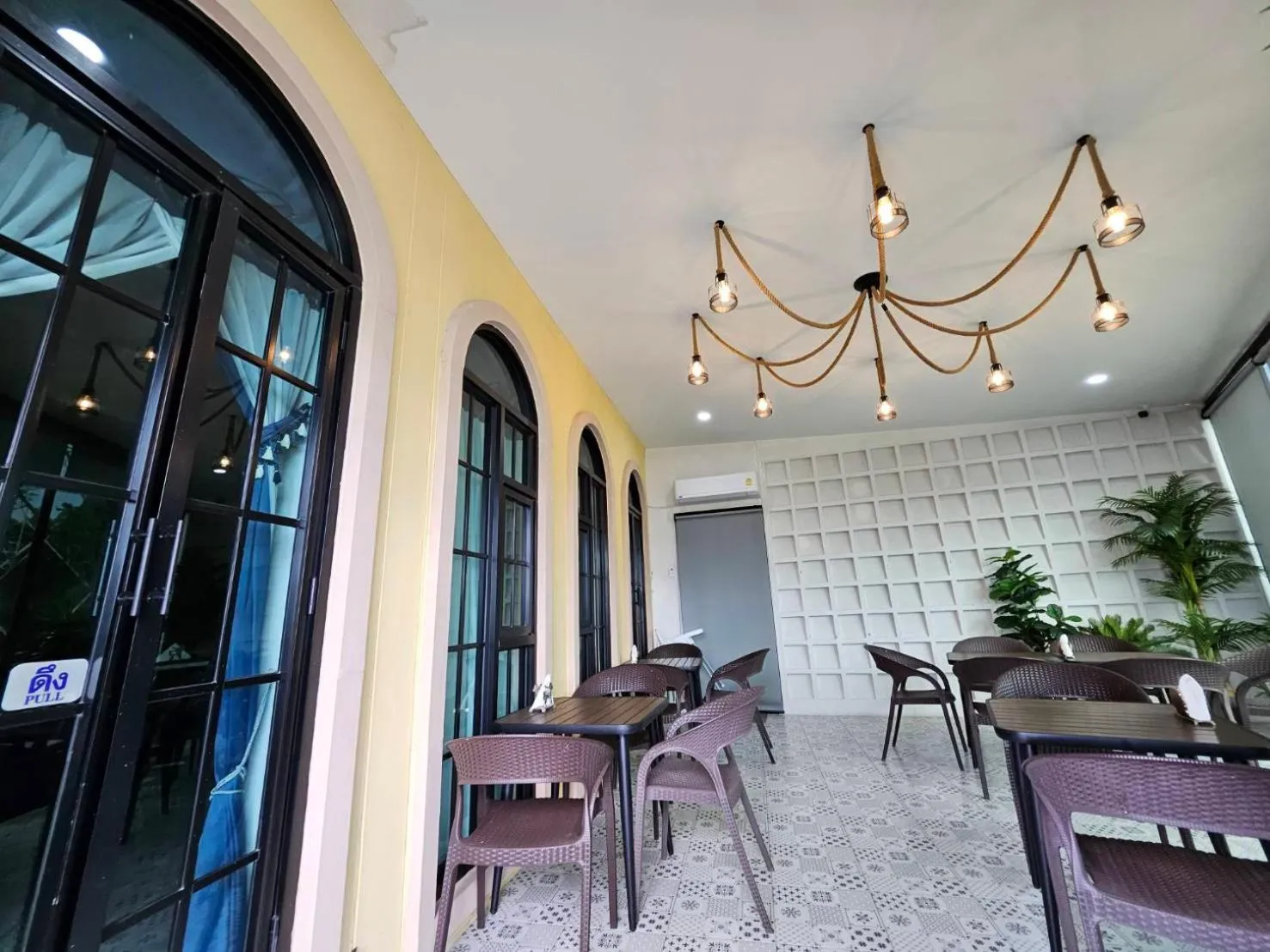 Seating area in CottagePine Rayong Resort&Cafe