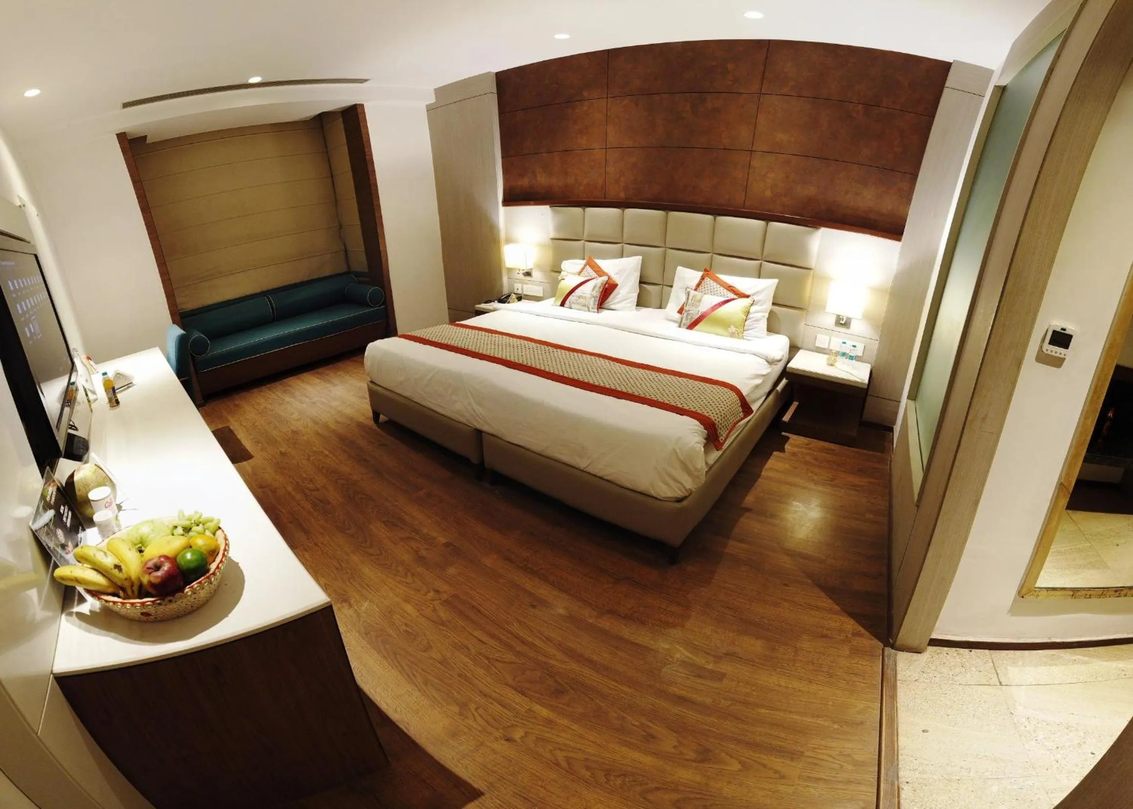 Bed in Lemonwood Suites by F9 Hotels - Trivoli Garden Chhatarpur