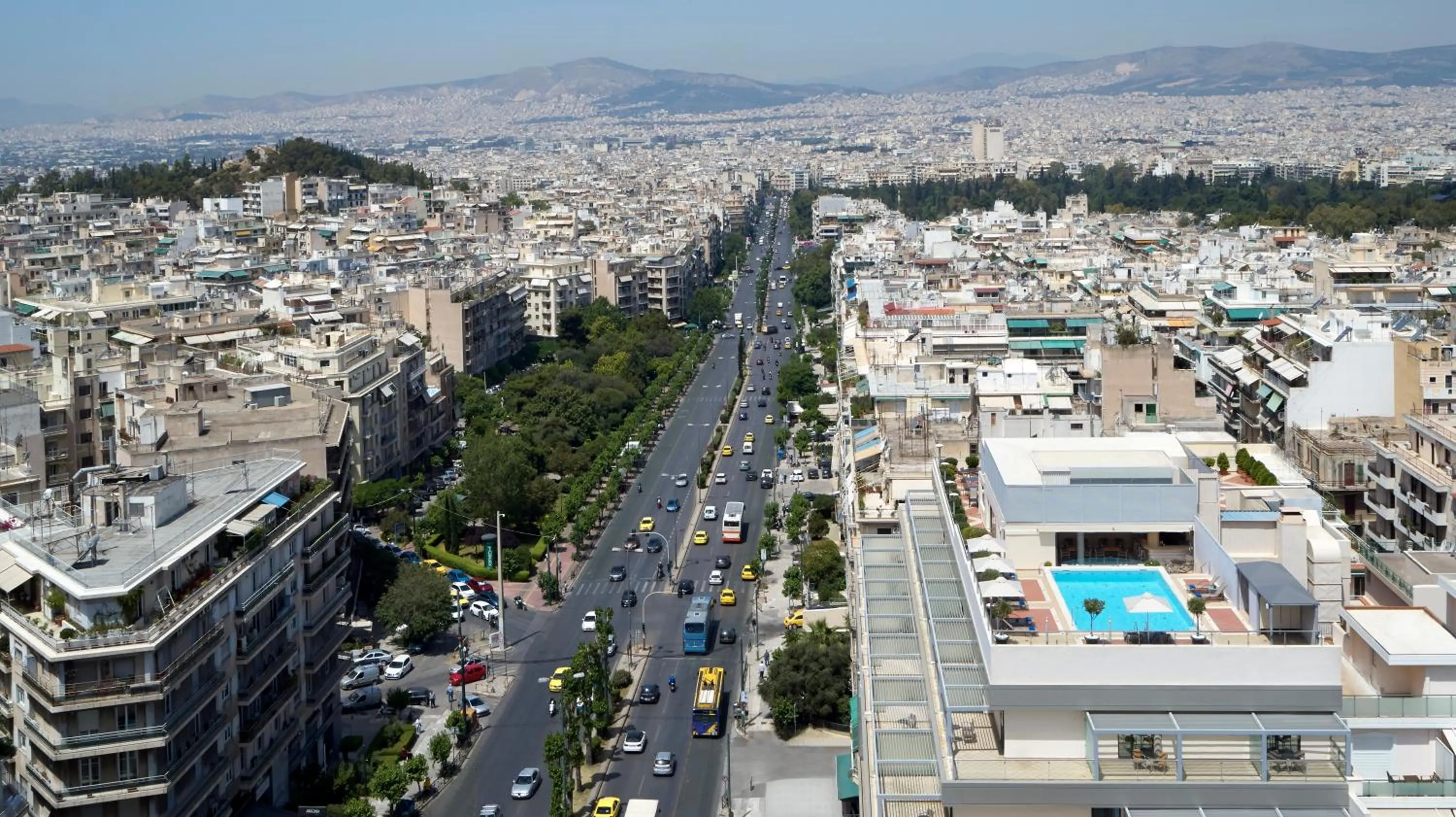 City view in Athens Zafolia Hotel