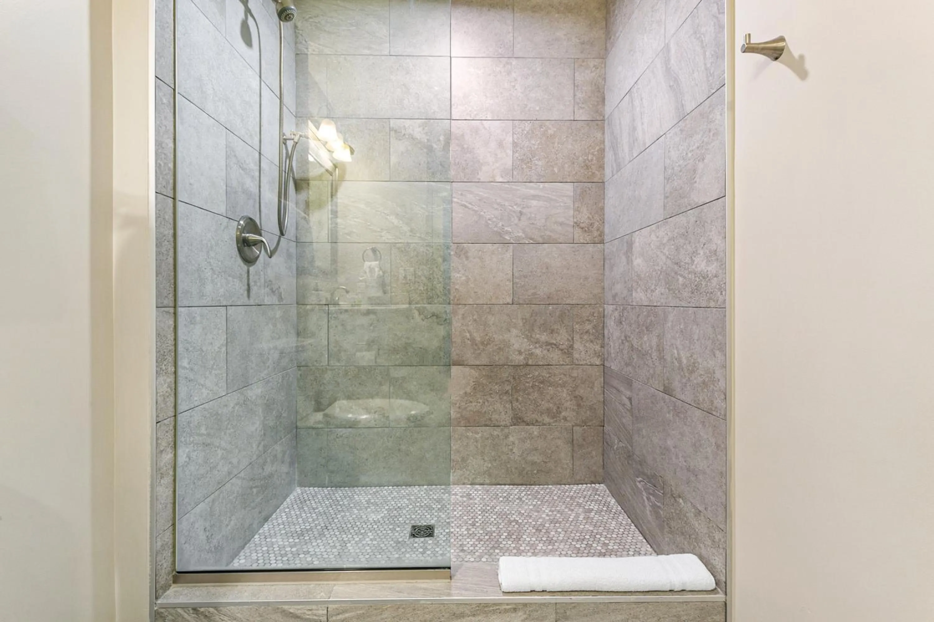 Shower in Spacious 4BR Luxury Condo Steps to French Quarter