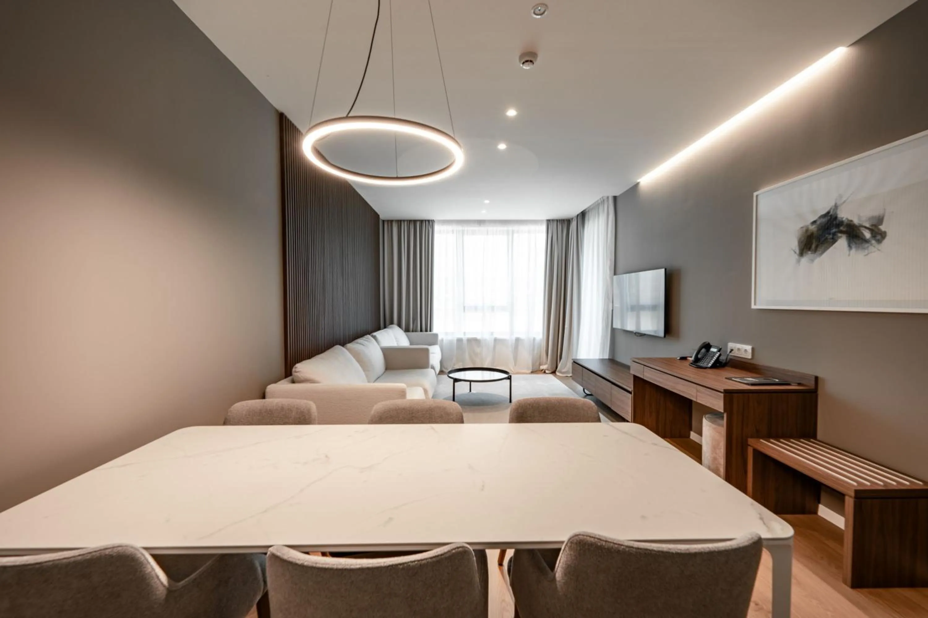 Living room, Bed in Petram Resort & Residences