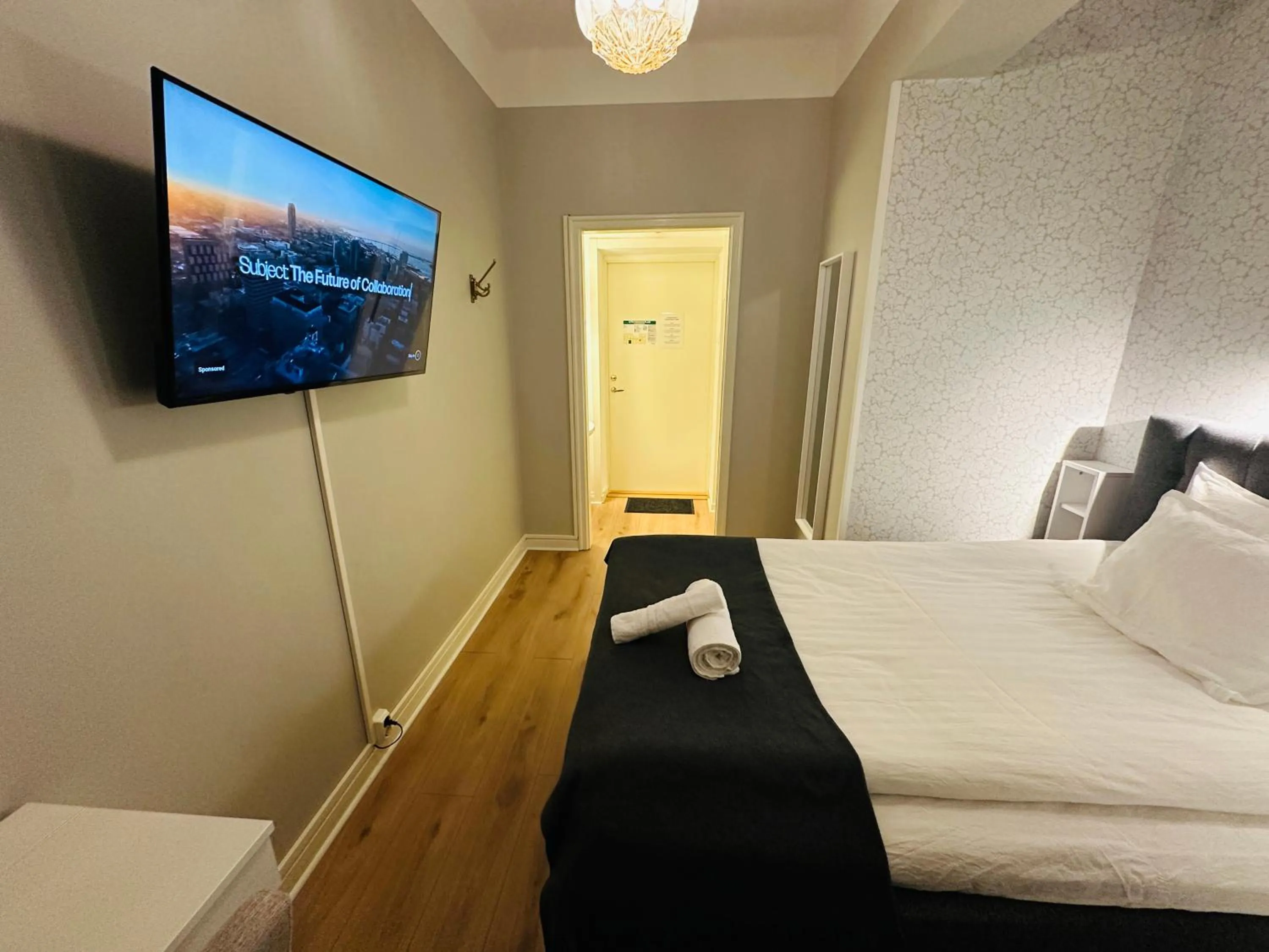 Bed in Vattengrändens Vandrarhem & Hotel