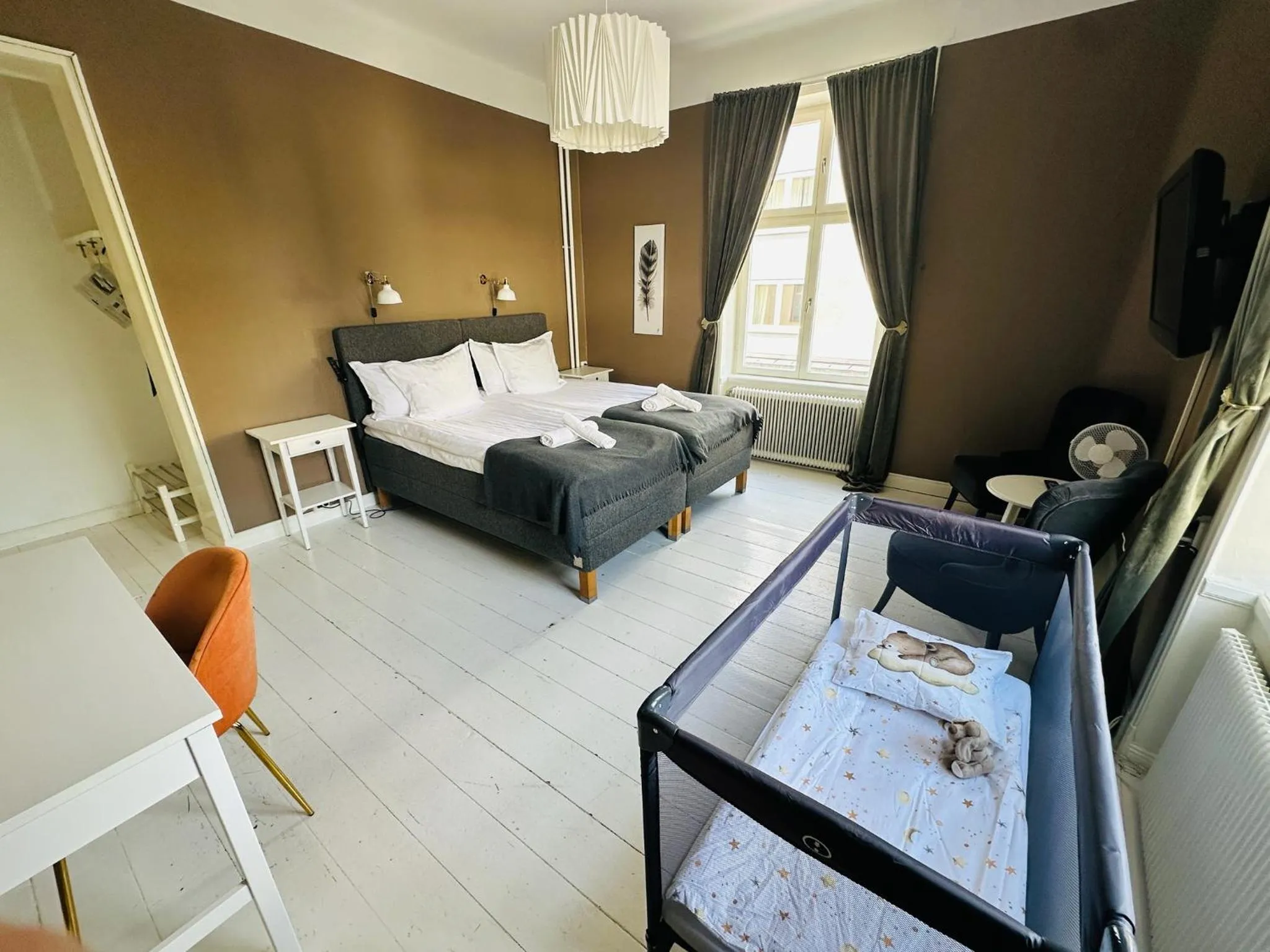 Bed in Vattengrändens Vandrarhem & Hotel