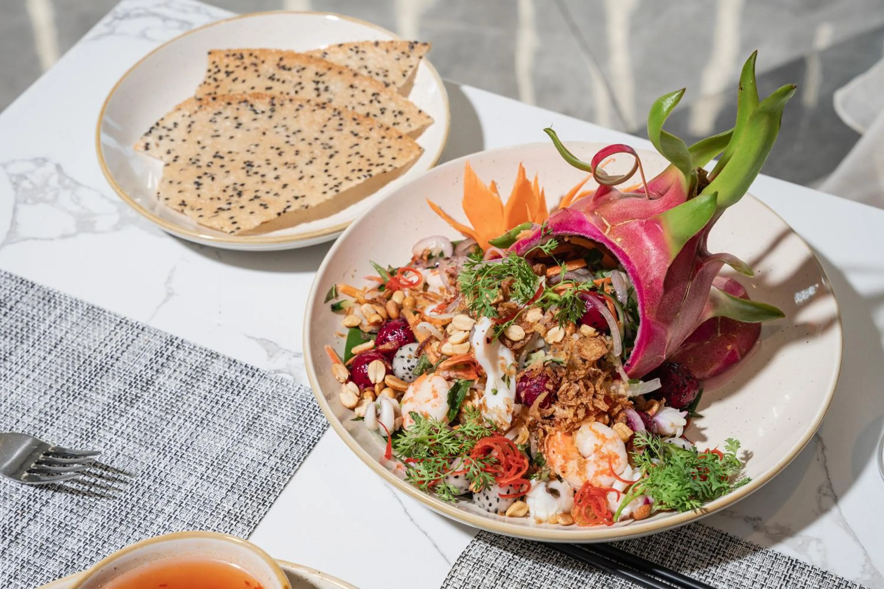 Food close-up in Mandala Cham Bay Mui Ne