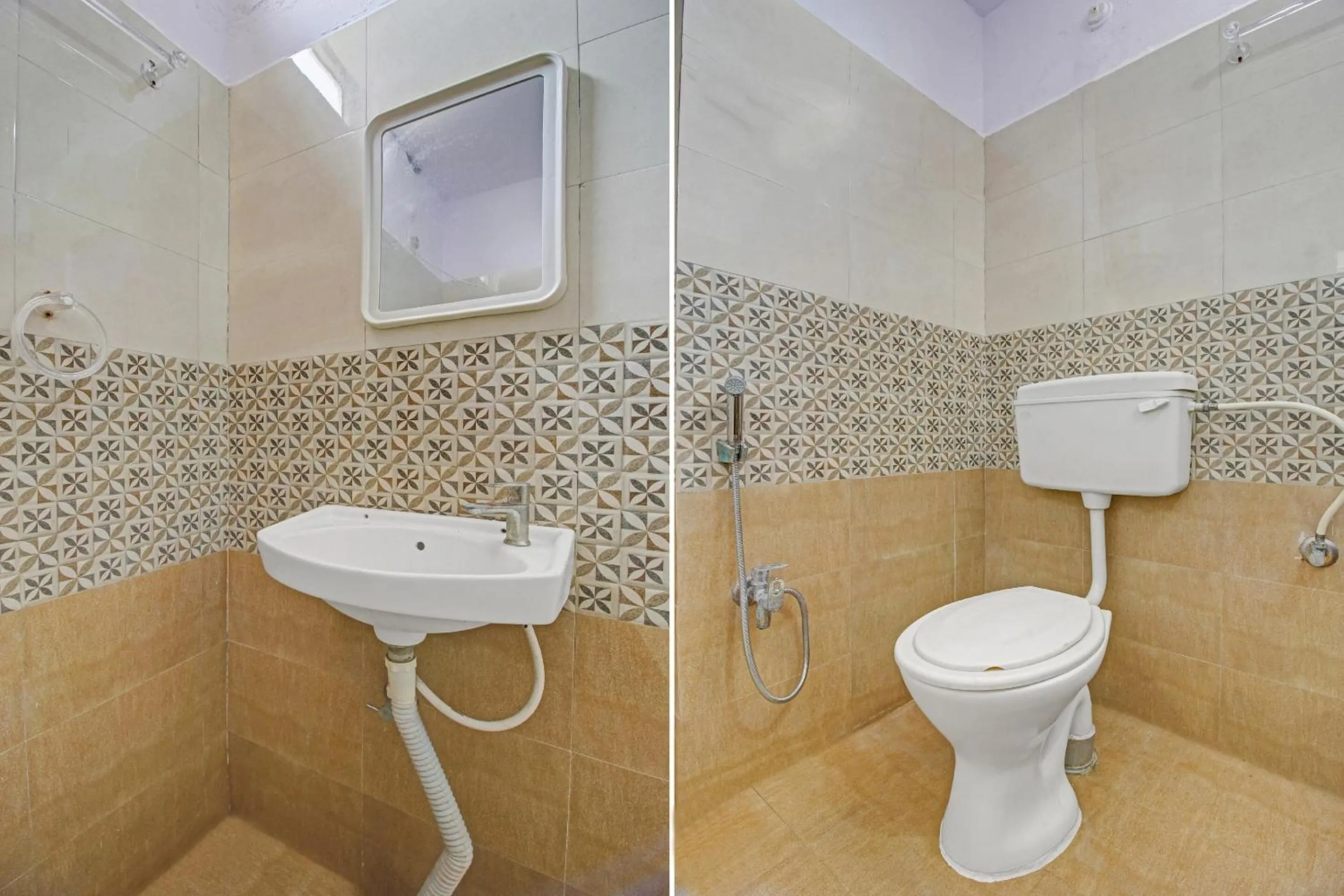 Bathroom in Hotel O Srinika Grand NEAR Shamshabad Airport