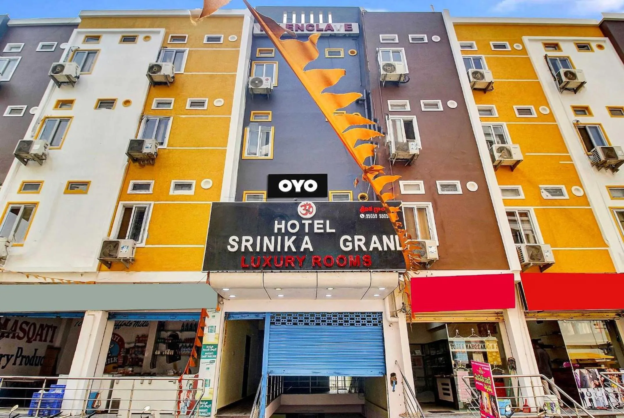 Facade/entrance in Hotel O Srinika Grand NEAR Shamshabad Airport