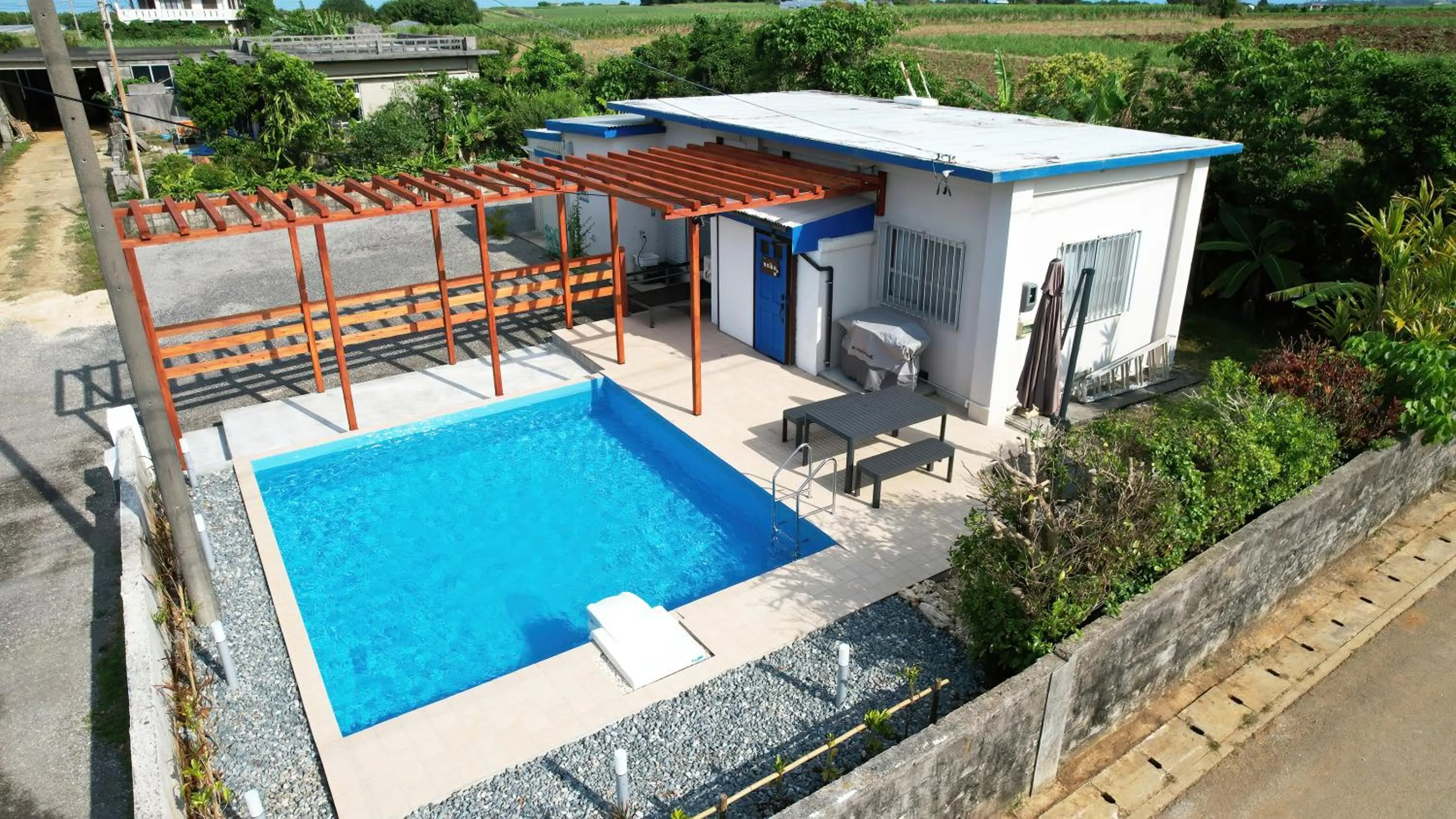 Pool view in private house noko