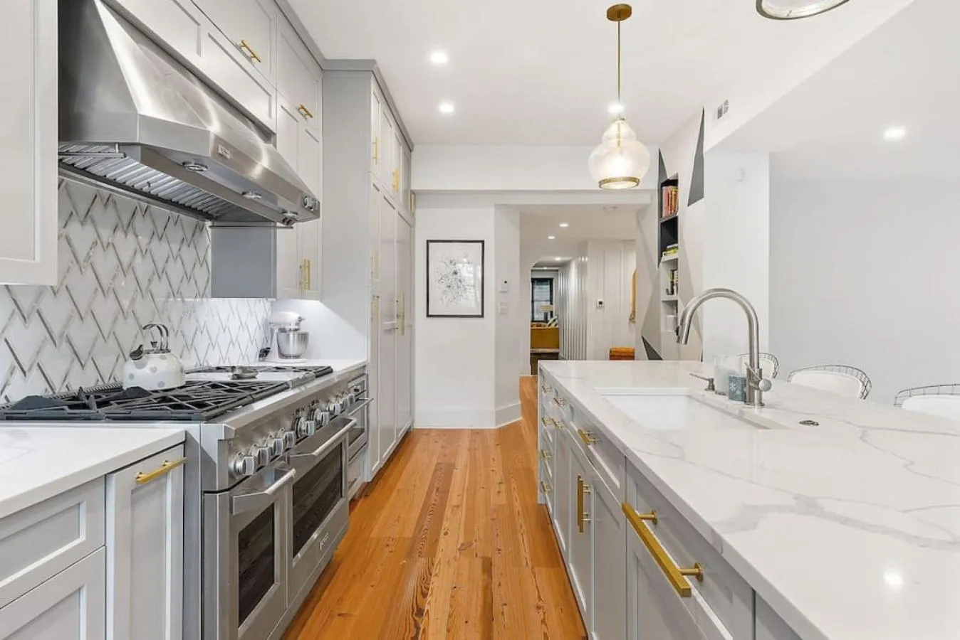 Kitchen or kitchenette in Designer 3 BR Townhome with Beautiful Backyard