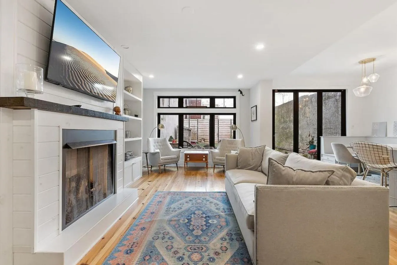 TV and multimedia in Designer 3 BR Townhome with Beautiful Backyard