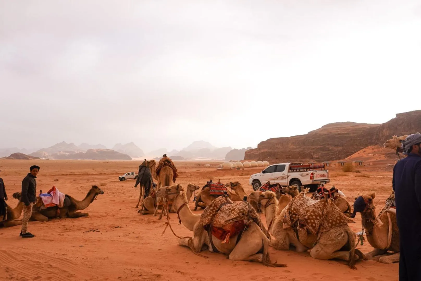 People in Shaheen Camp Wadi rum