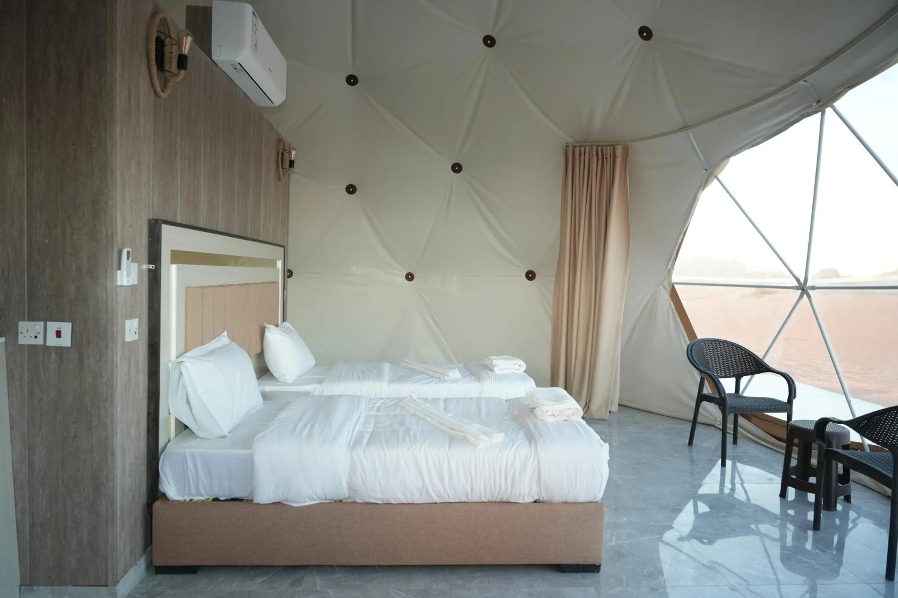 Bed in Shaheen Camp Wadi rum