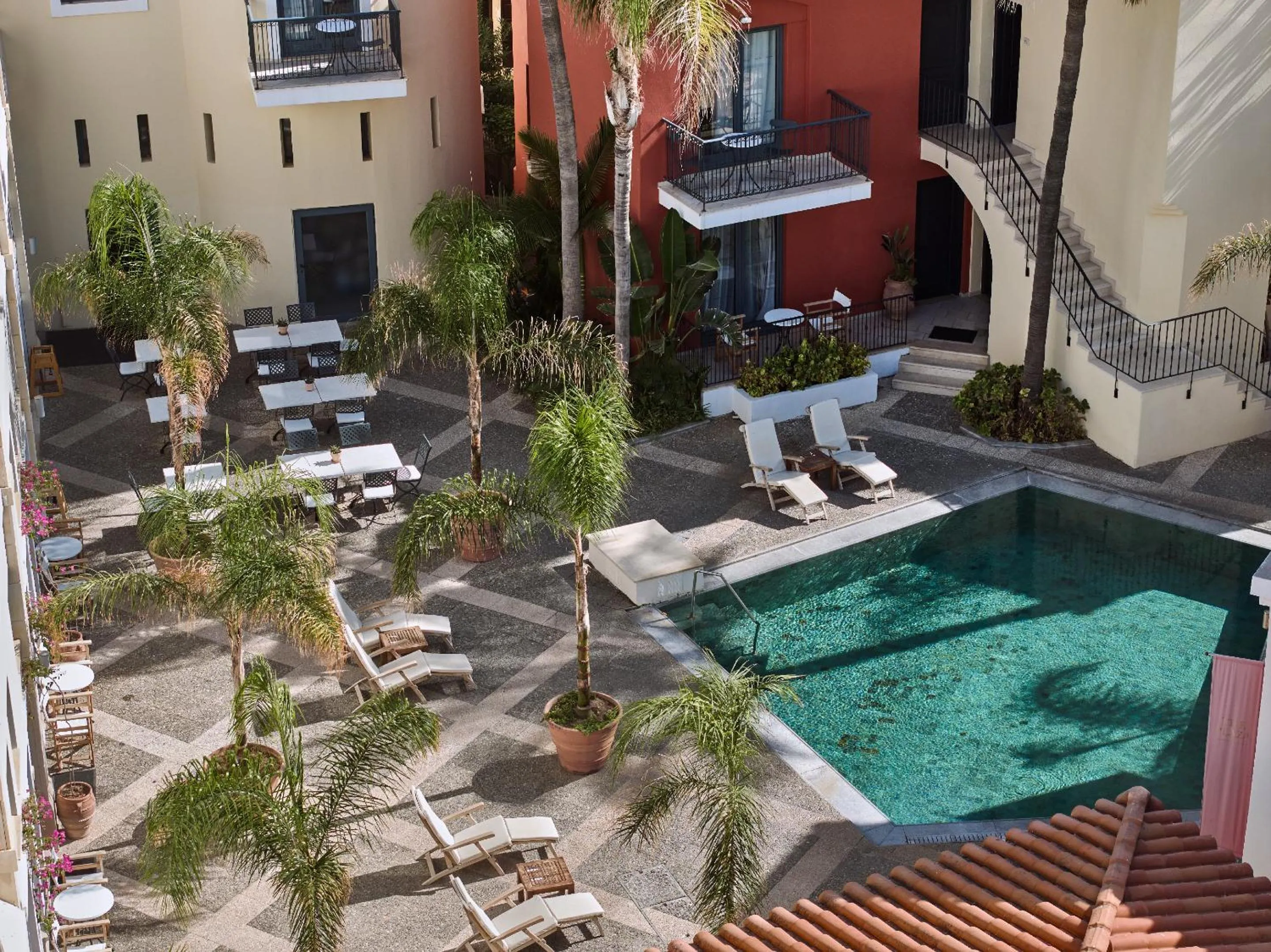 Pool view in Grecotel Plaza Beach House