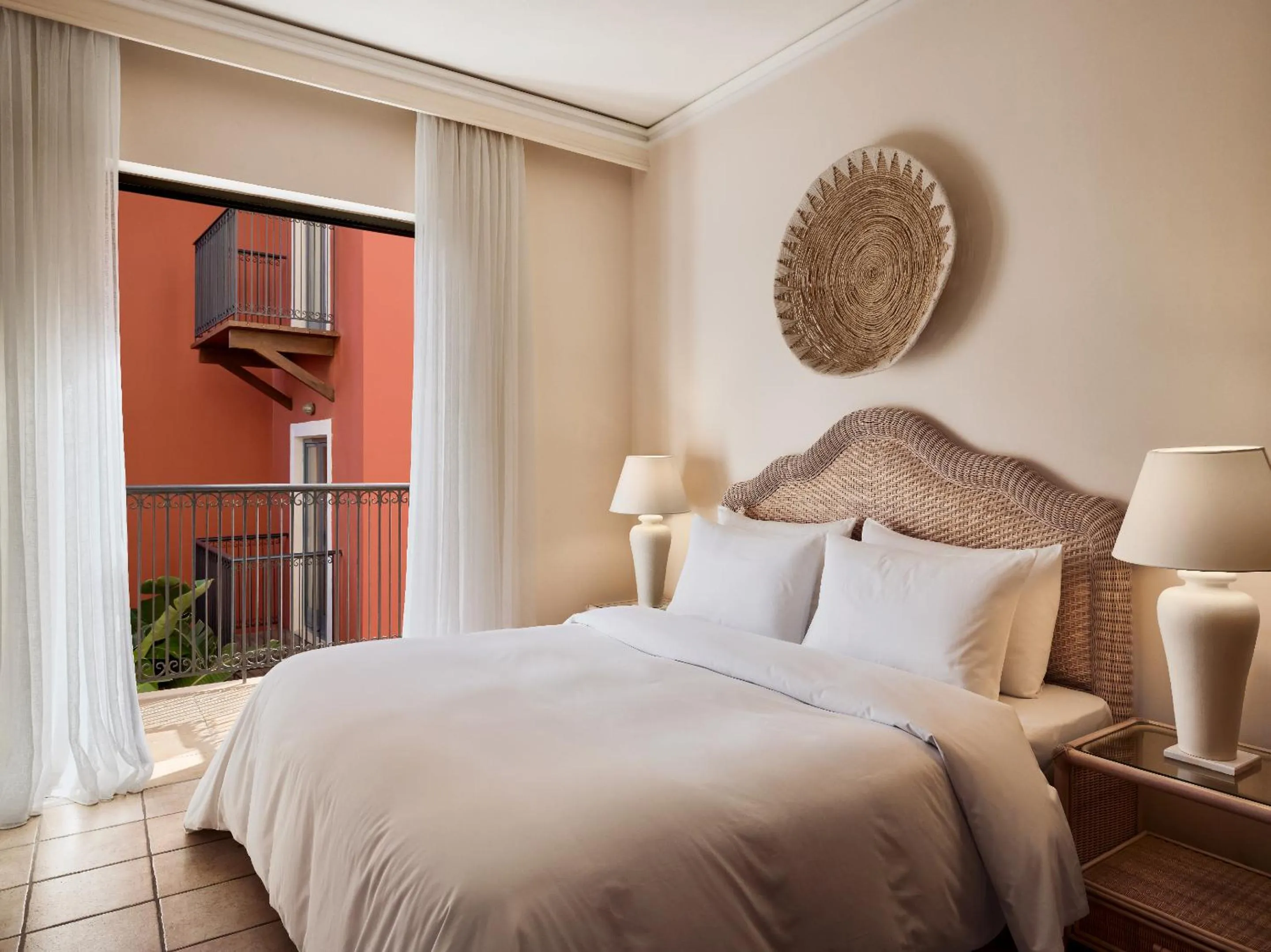 Bed in Grecotel Plaza Beach House