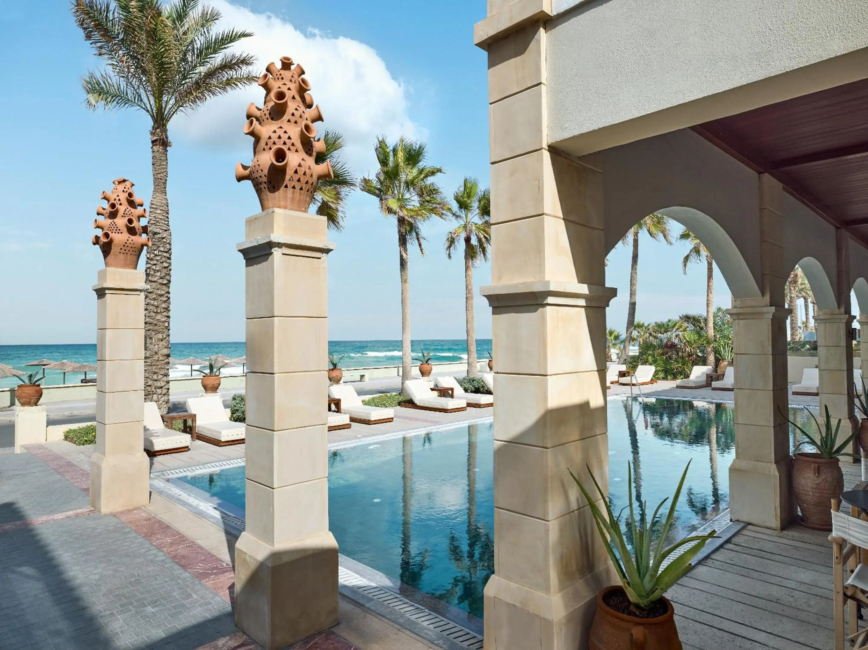 Pool view in Grecotel Plaza Beach House