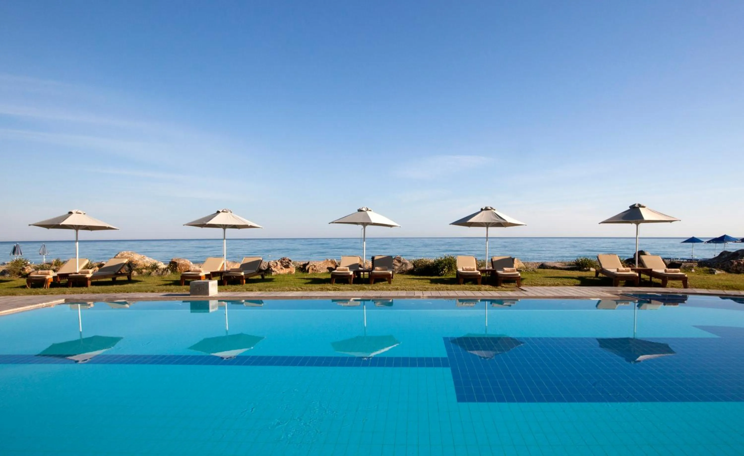 Pool view in Aquila Rithymna Beach
