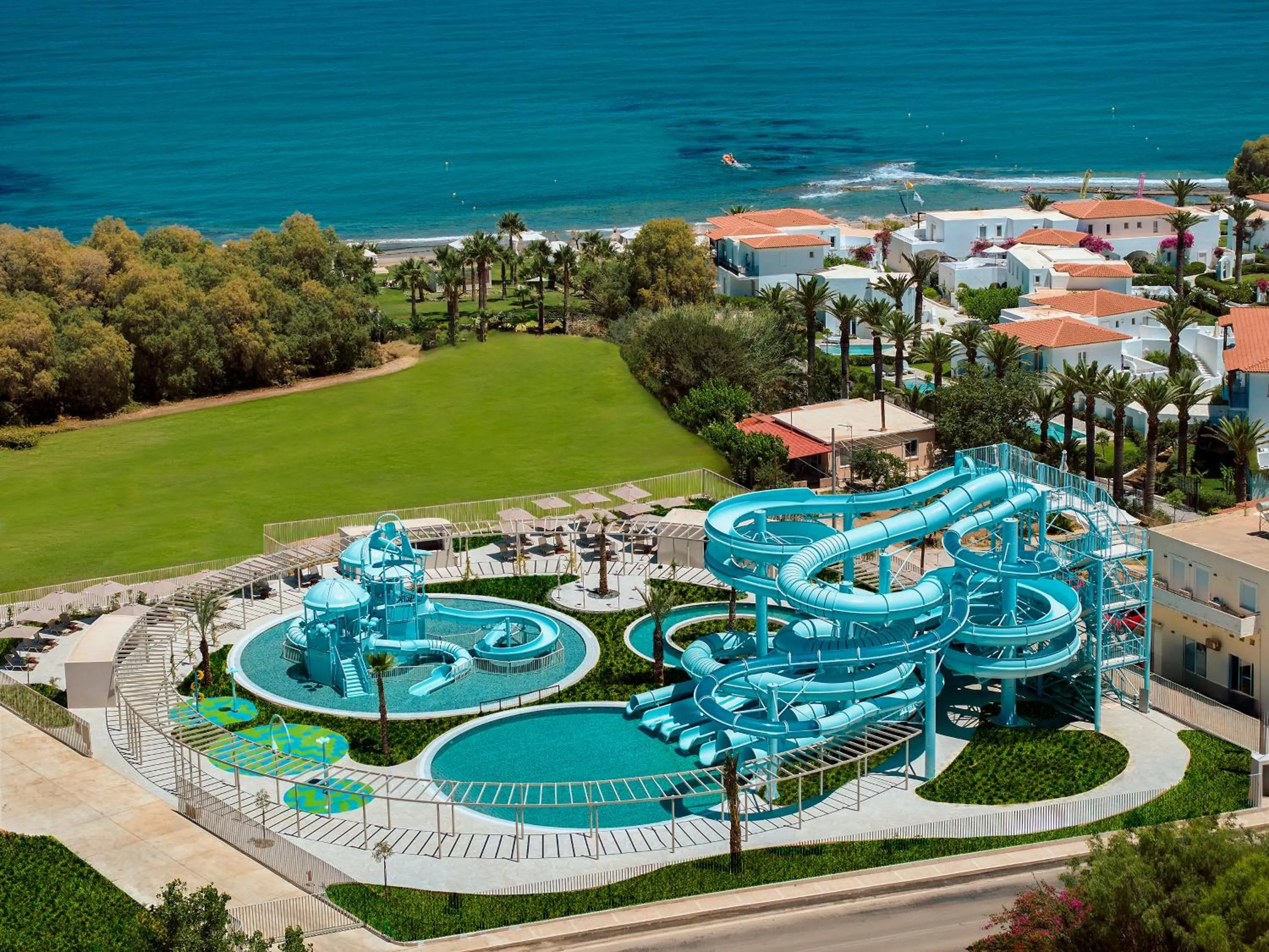 Aqua park in Aquila Rithymna Beach