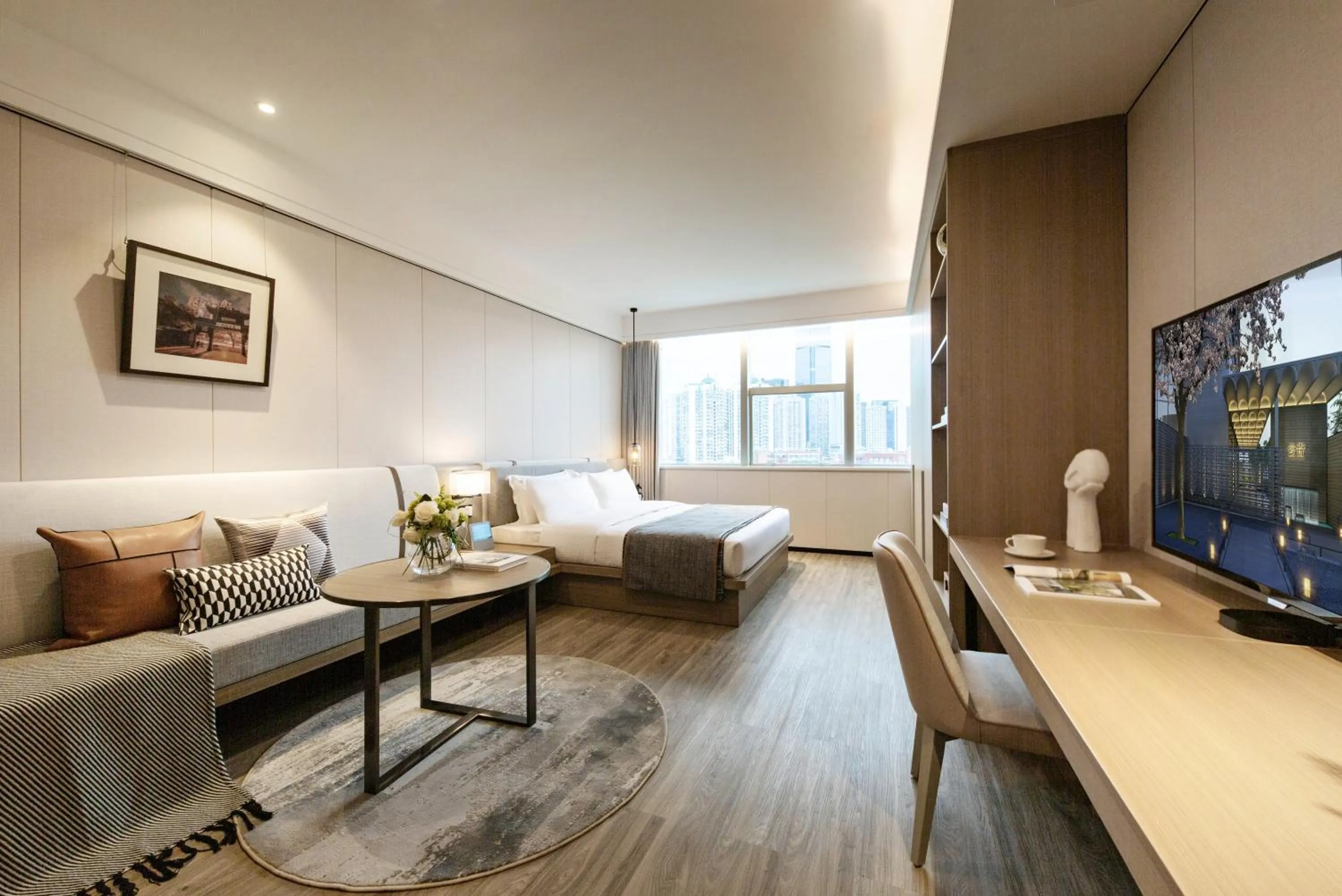 Bed in CM Serviced Apartment Shenzhen Dongmen