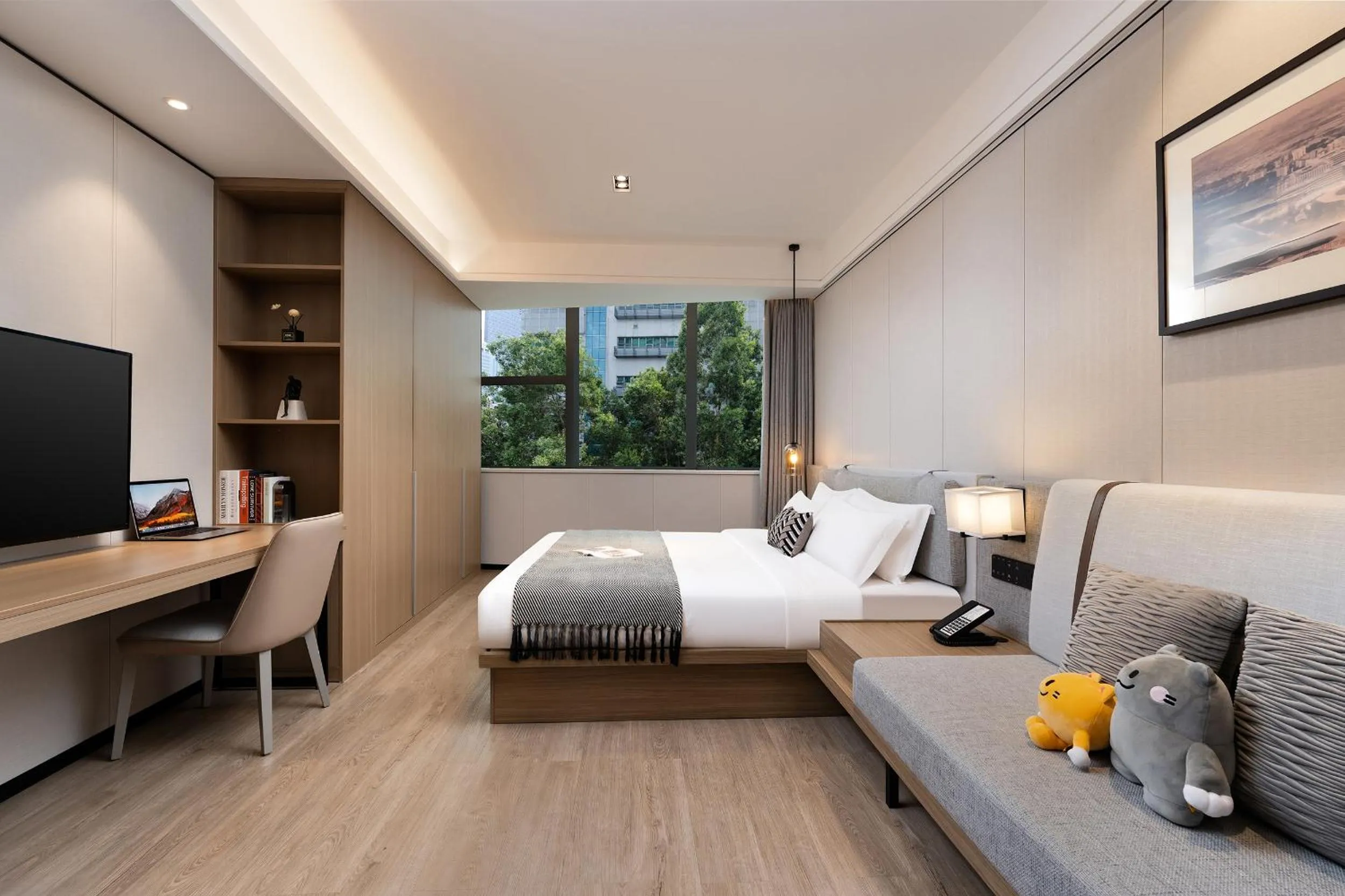 Photo of the whole room, Bed in CM Serviced Apartment Shenzhen Dongmen