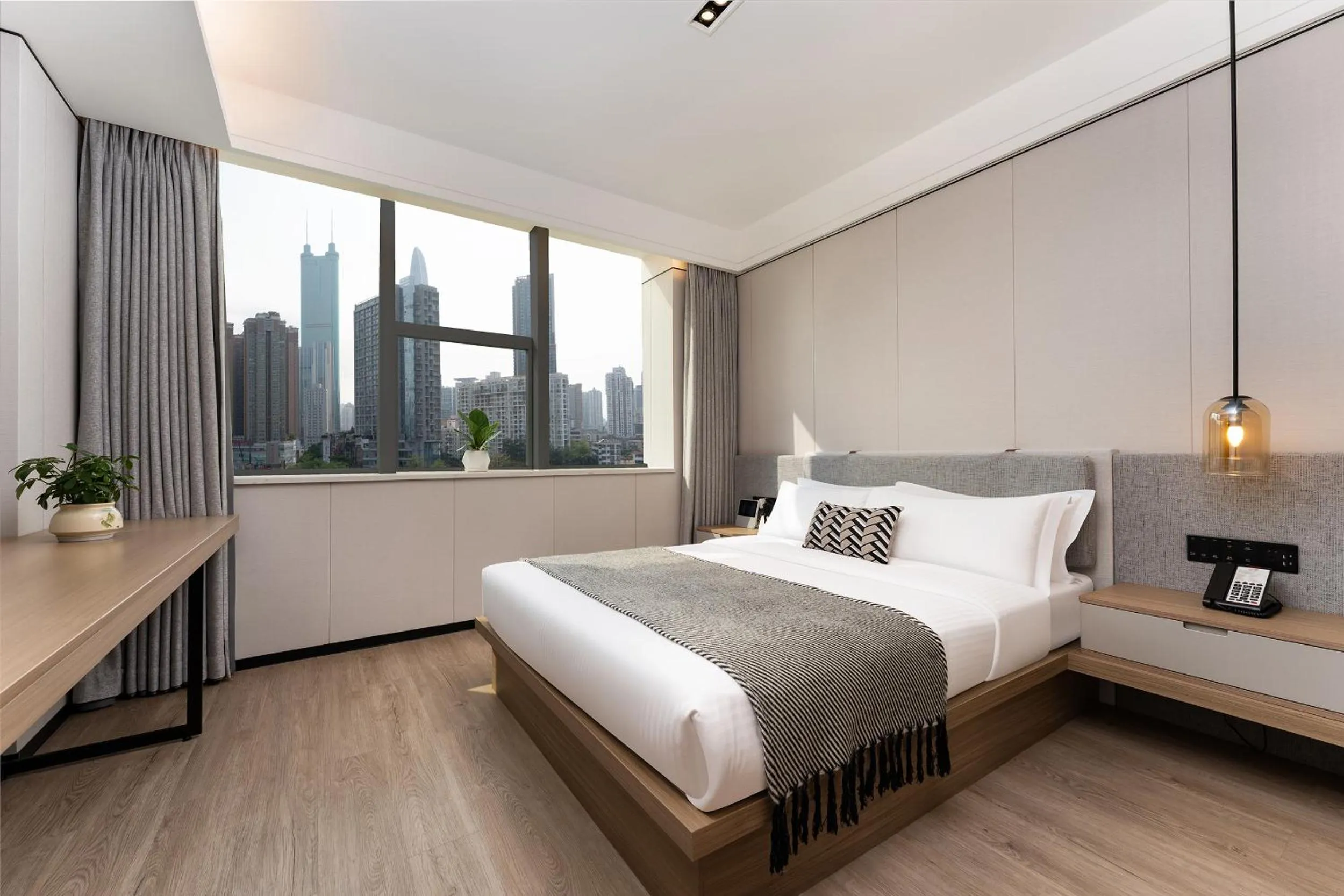 Bedroom, Bed in CM Serviced Apartment Shenzhen Dongmen