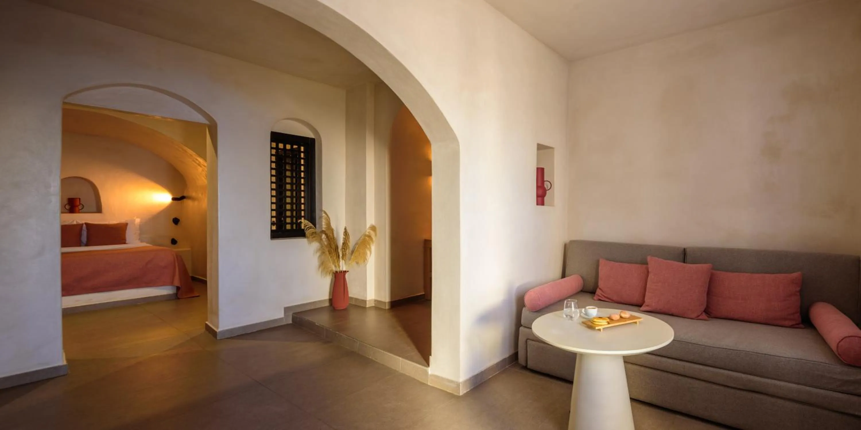 Living room, Bed in Andromeda Villas & Spa Resort