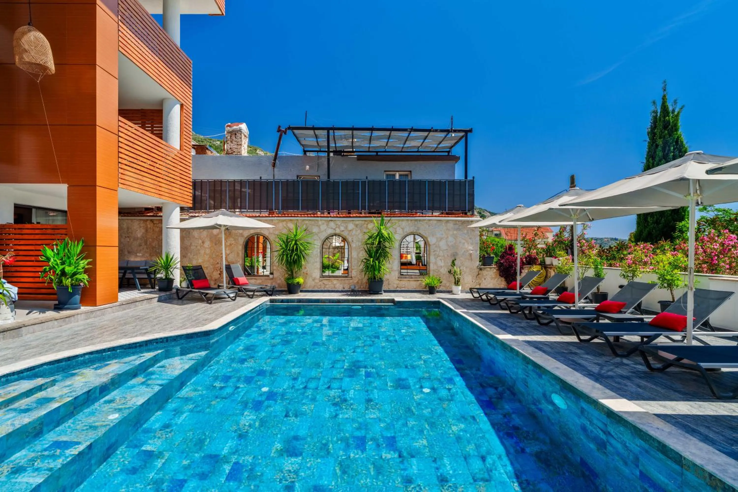 Pool view in Lupia Suites