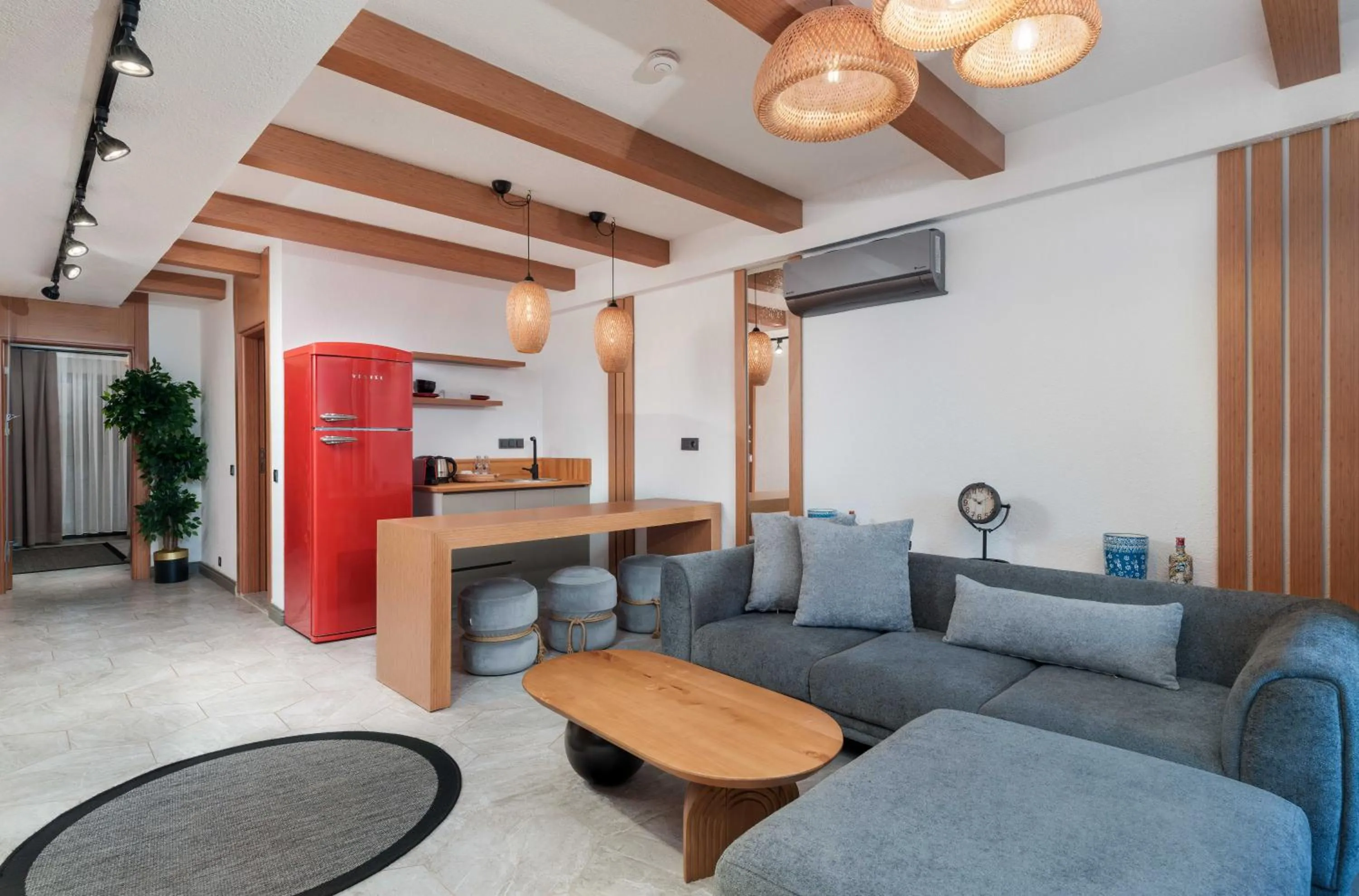 Seating area in Lupia Suites