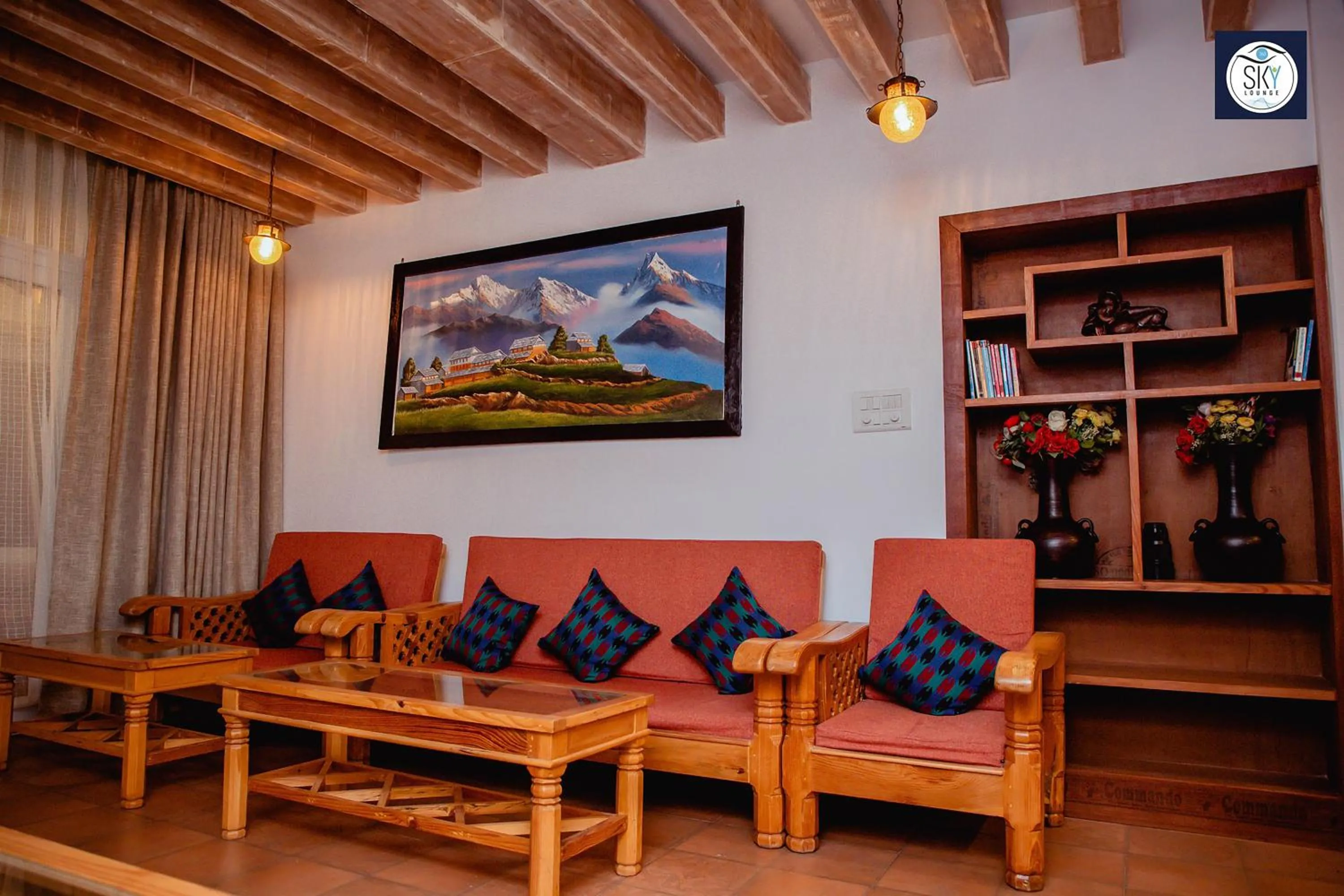 Seating area in Himalayan Glory Inn