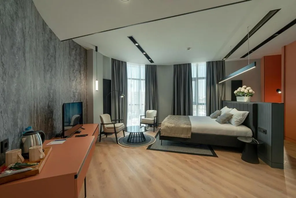 Bed in Dostyk Business Hotel