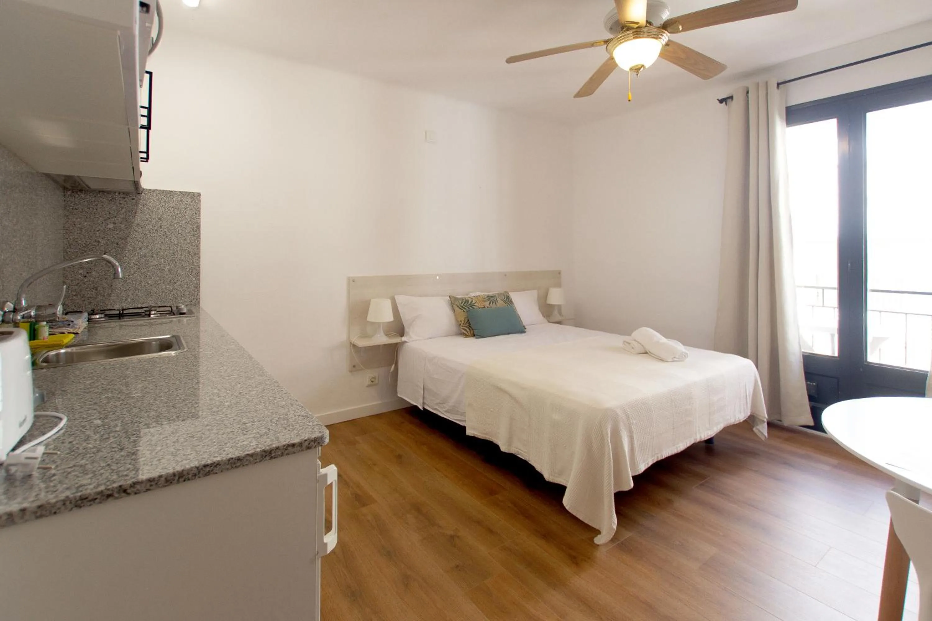 Bed in Apartamentos El Sol II