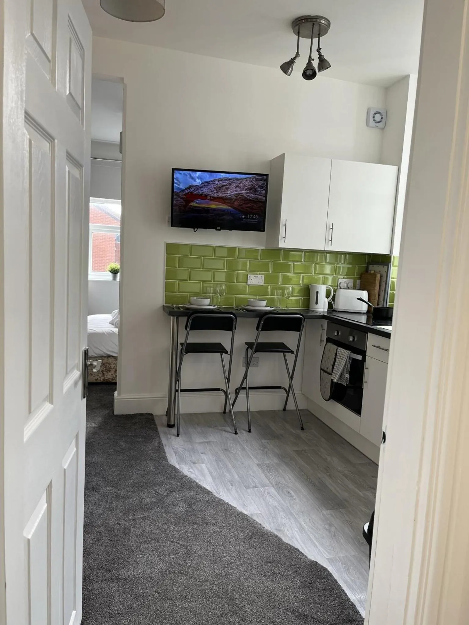 Bedroom in Modern 1 bed studios for comfy stay in Preston
