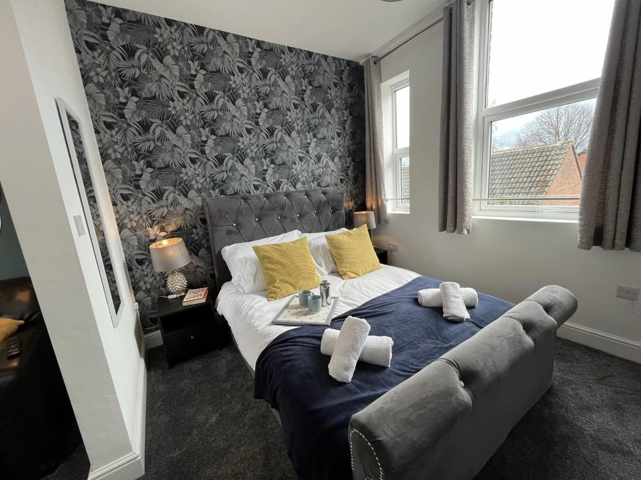 Bedroom, Bed in Modern 1 bed studios for comfy stay in Preston